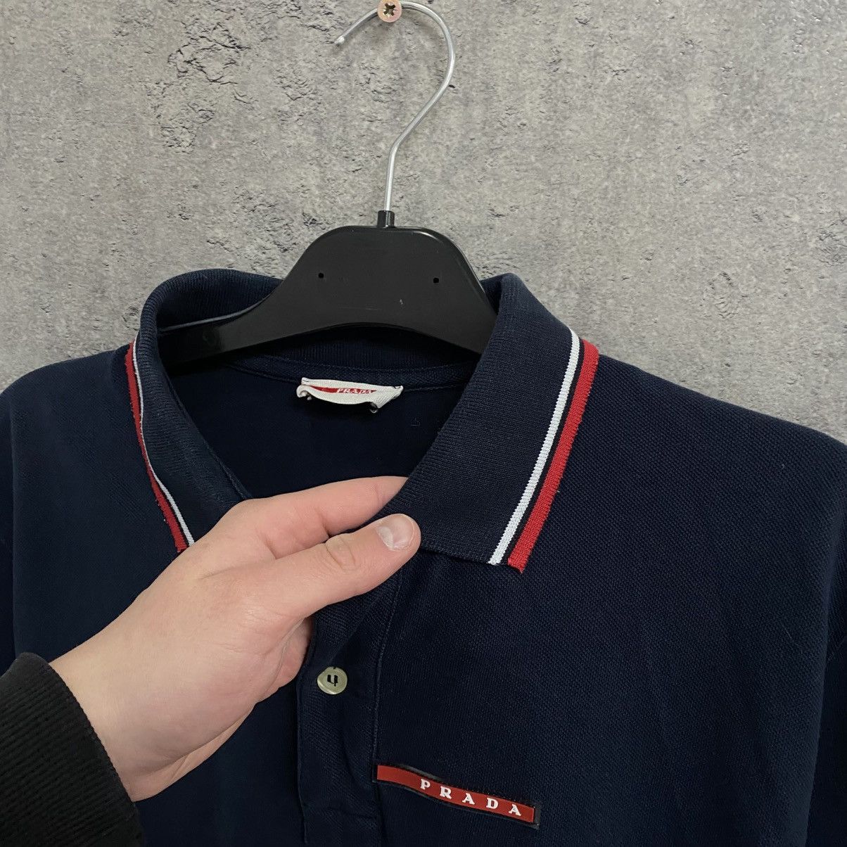 Prada Vintage Prada Polo T-Shirt Red Tab Logo Size US M / EU 48-50 / 2 - 6 Thumbnail
