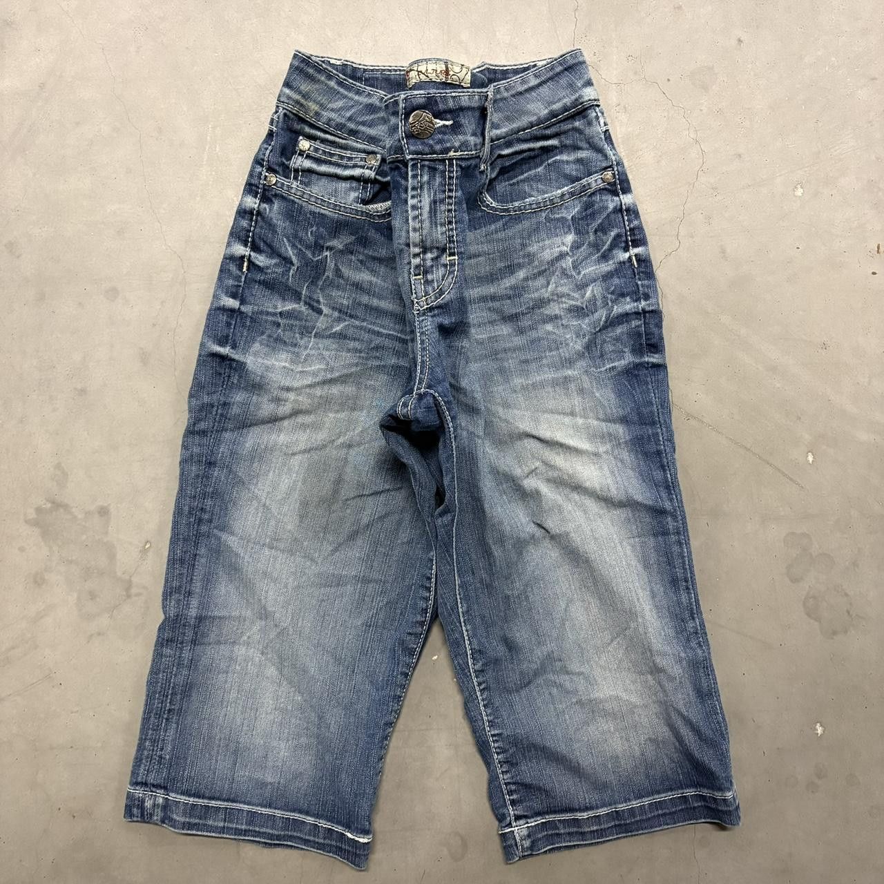 Vintage Crazy Vintage Y2K/2000s BKE Culture Baggy Dark Denim Shorts Jorts! Size US 32 / EU 48 - 1 Thumbnail