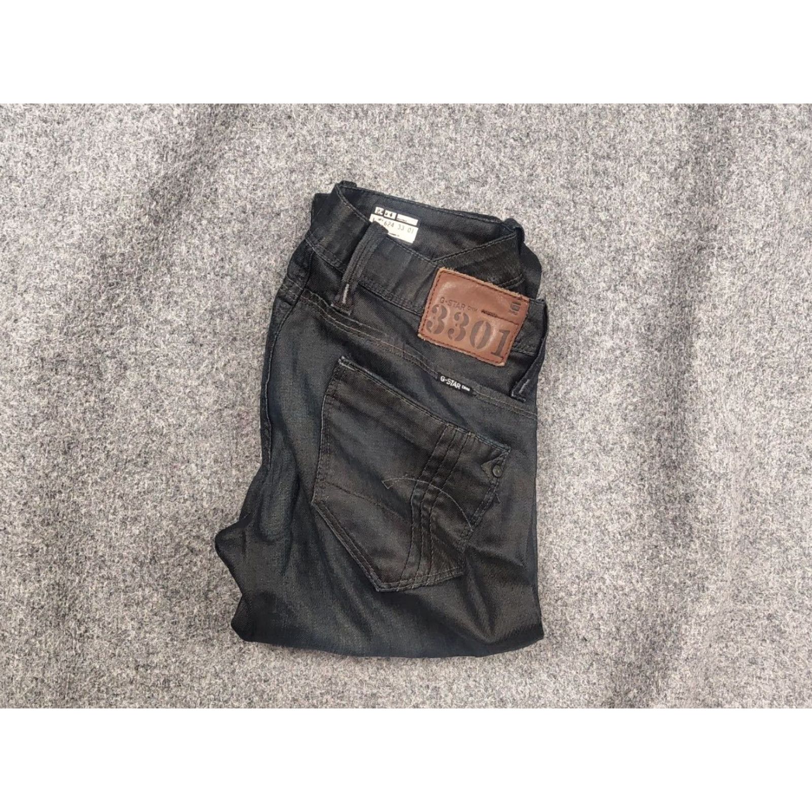G-Star VINTAGE G-Star Raw Elect Straight Jeans Womens 29 Blue Denim Low 6.5-8.5in 5-Pocket Waxed Raw Wash Stars 90s Y2K Size 29" - 2 Thumbnail