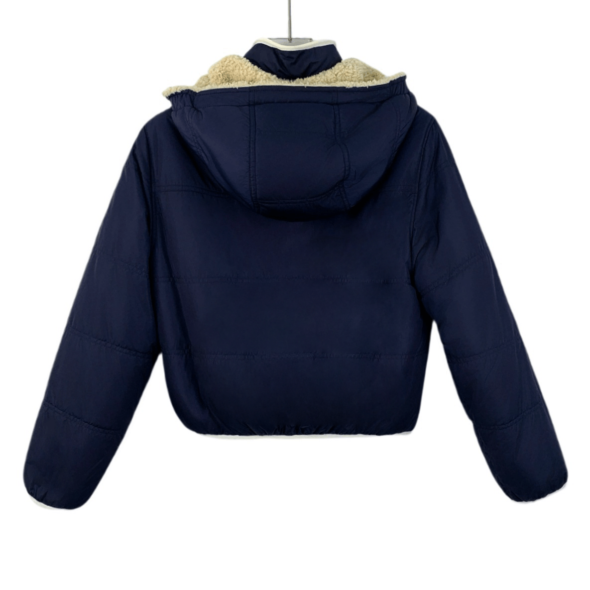 Gucci Gucci Navy Shearling-Lined Hooded Cotton Jacket (Size S) Size US S / EU 44-46 / 1 - 8 Thumbnail