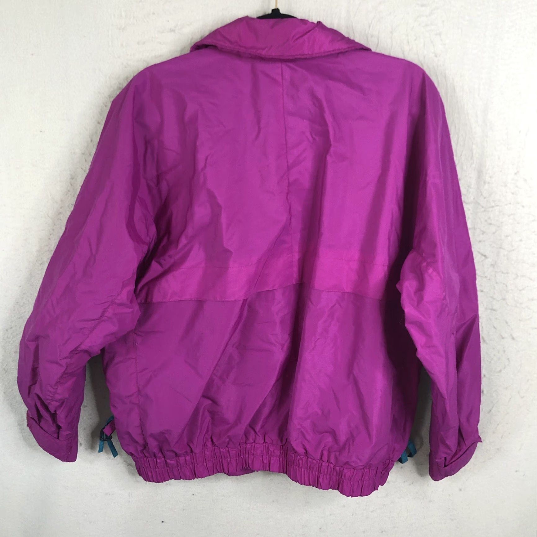 Vintage VINTAGE Columbia Jacket Womens Large Purple Windbreaker Neon Radial Sleeve Coat Size L / US 10 / IT 46 - 3 Thumbnail