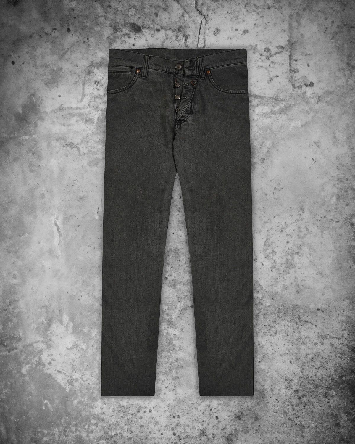 Pre-owned Maison Margiela Trompe L'oeil Unbuttoned Jeans - Ss07 In Grey