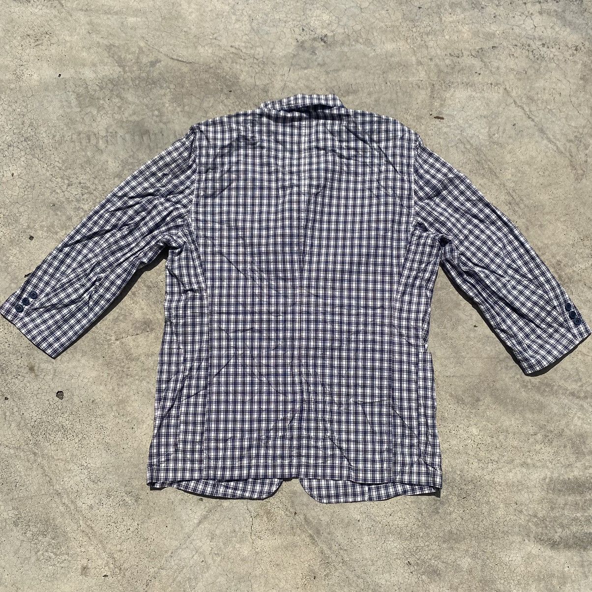 Designer × Japanese Brand × Karl Helmut Karl Helmut Navy Gingham Check Blazer – Size L Size US L / EU 52-54 / 3 - 2 Thumbnail