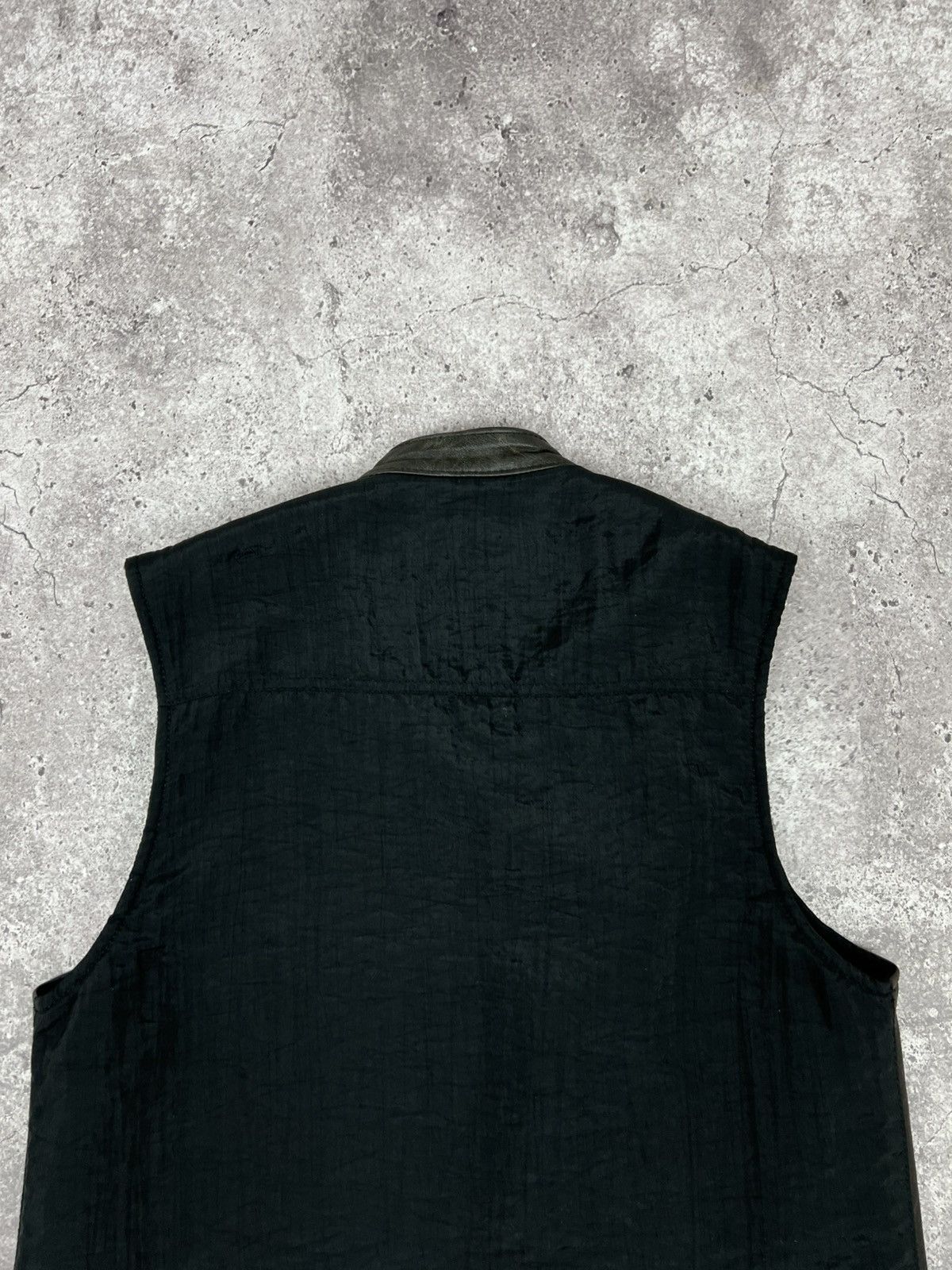 Harley Davidson Vintage Harley Davidson Leather Nylon Vest 90s Size US M / EU 48-50 / 2 - 16 Thumbnail