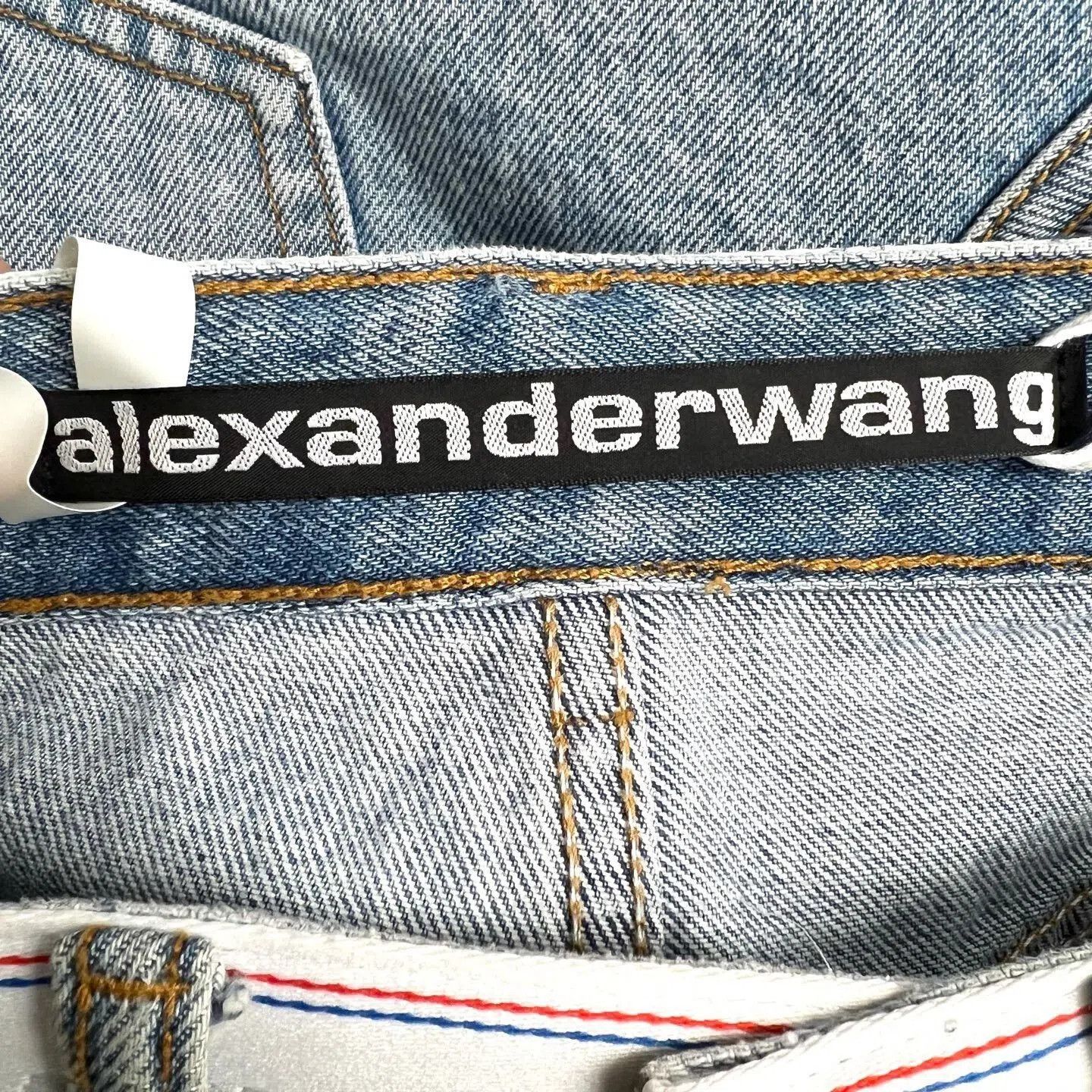 Alexander Wang Alexander Wang Bite Series Embroidered Logo Denim Shorts. Size 24" / US 00 / IT 34 - 5 Thumbnail