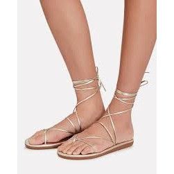 Ancient Greek Sandals Ancient Greek Sandals Gold Strappy Lace-Up Sandals Size US 7 / IT 37 - 1 Thumbnail