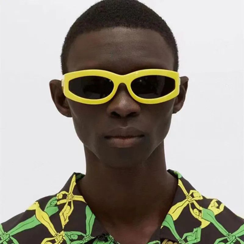 Bottega Veneta Yellow Oval Sunglasses Grailed
