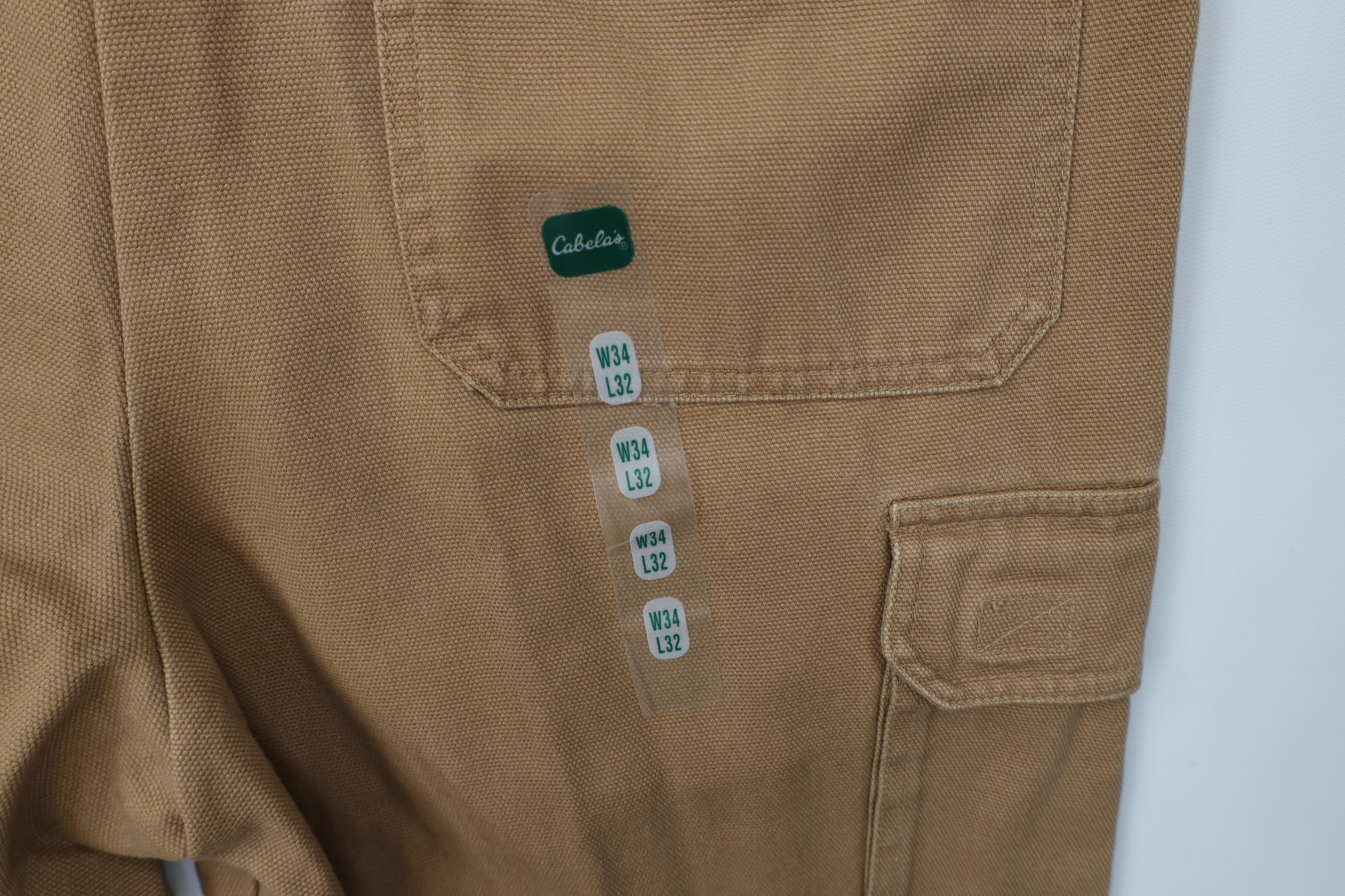 Cabelas Deadstock Vintage Cabelas Wide Leg Cargo Pants Brown Cotton Size US 34 / EU 50 - 12 Thumbnail