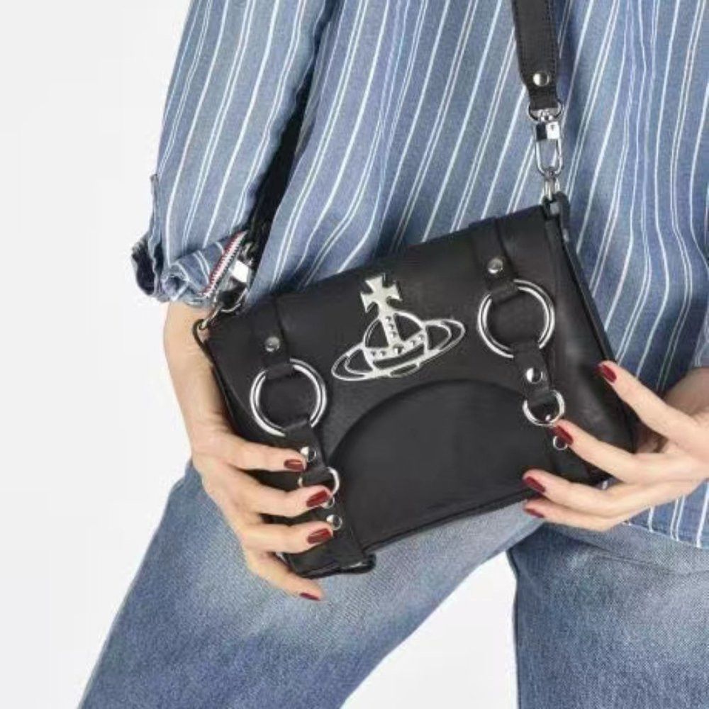 Vivienne Westwood ❤Vivienne Westwood Black Kim Messenger Bag Size ONE SIZE - 2 Thumbnail