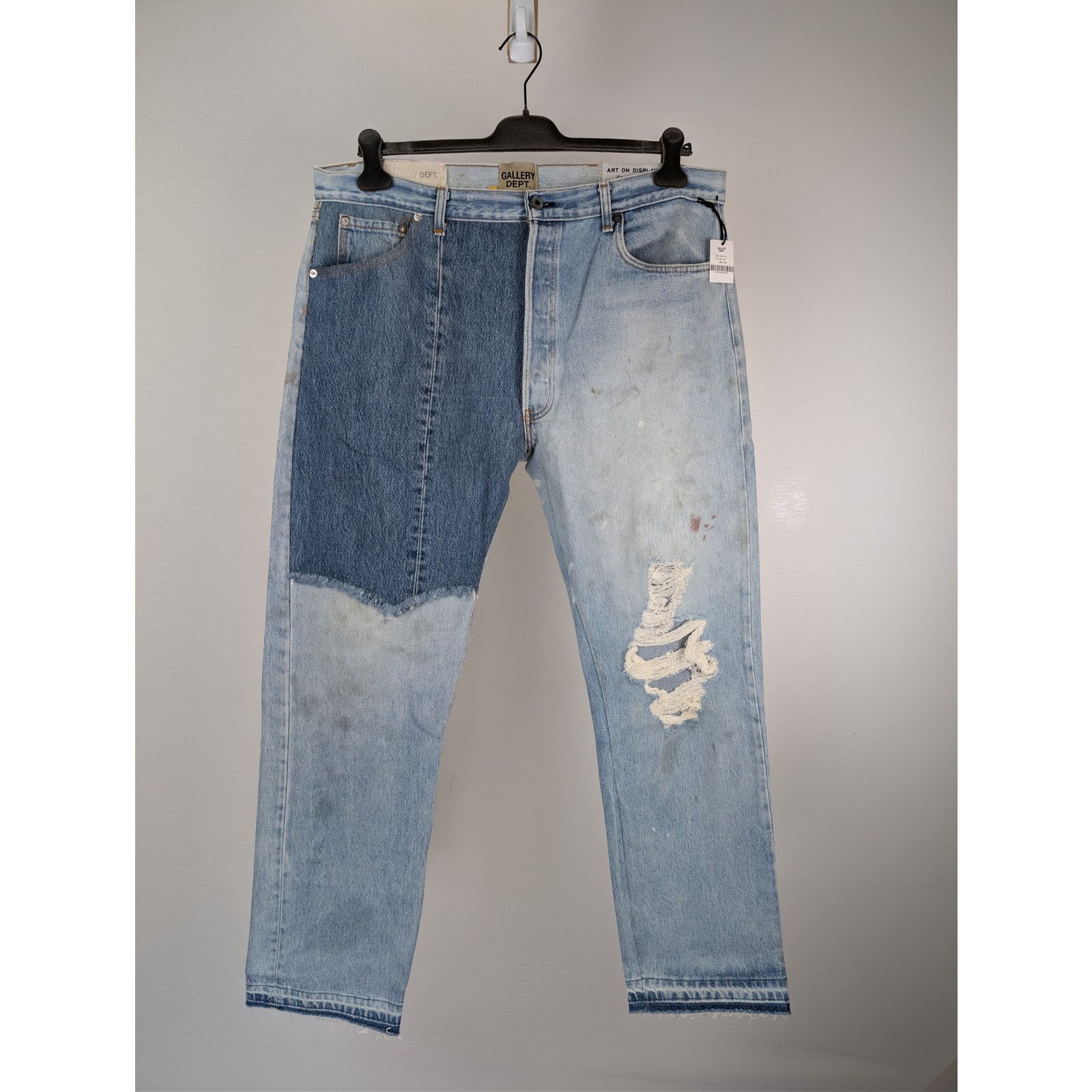 Gallery Dept. o1rshd1 Ken Reworked Vintage Ripped Destory Denim Jeans Size US 38 / EU 54 - 1 Thumbnail