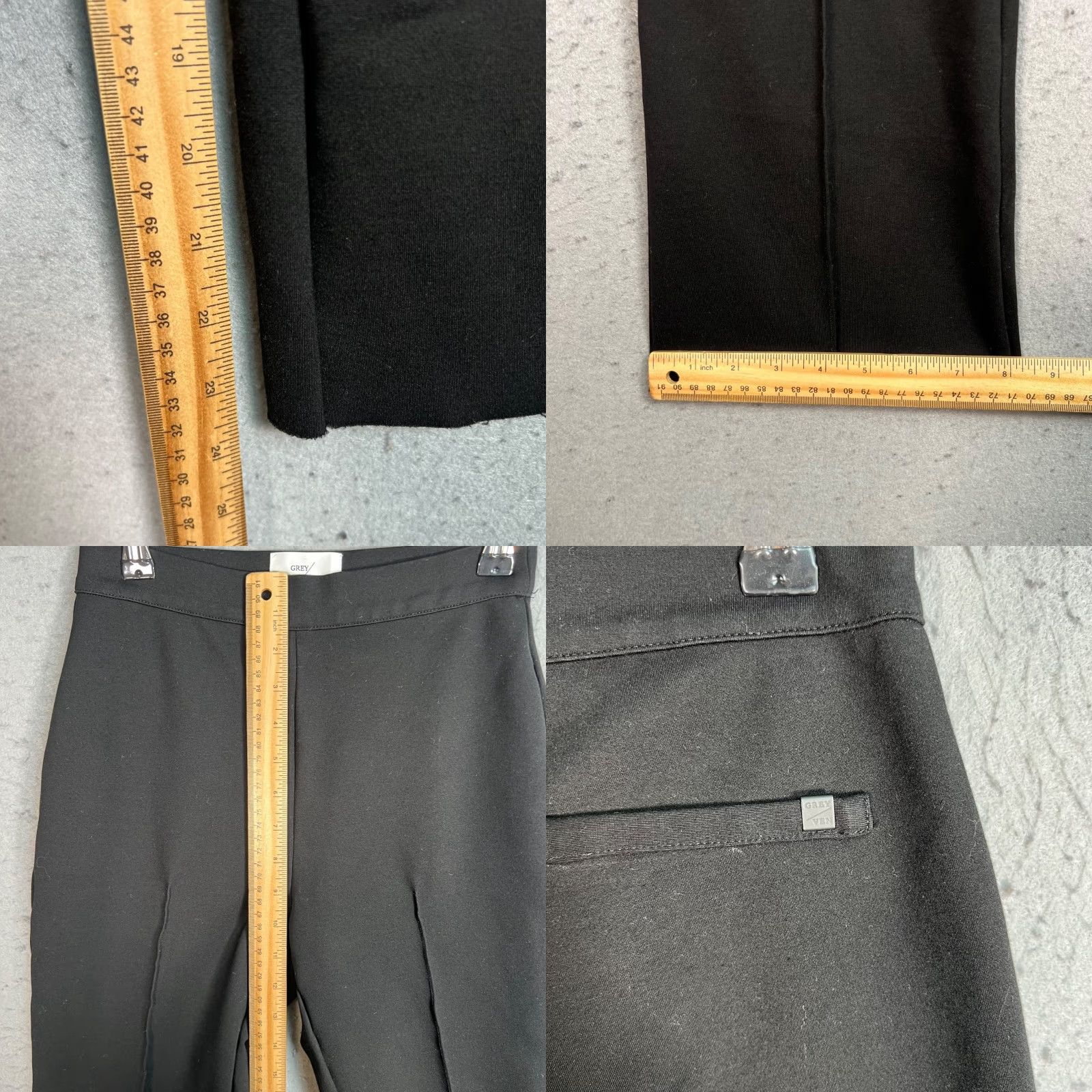 Vintage Grey/Ven Womens XS Black High-Waisted Flared Dress Pants Shirt? Size 26" / US 2 / IT 38 - 8 Thumbnail