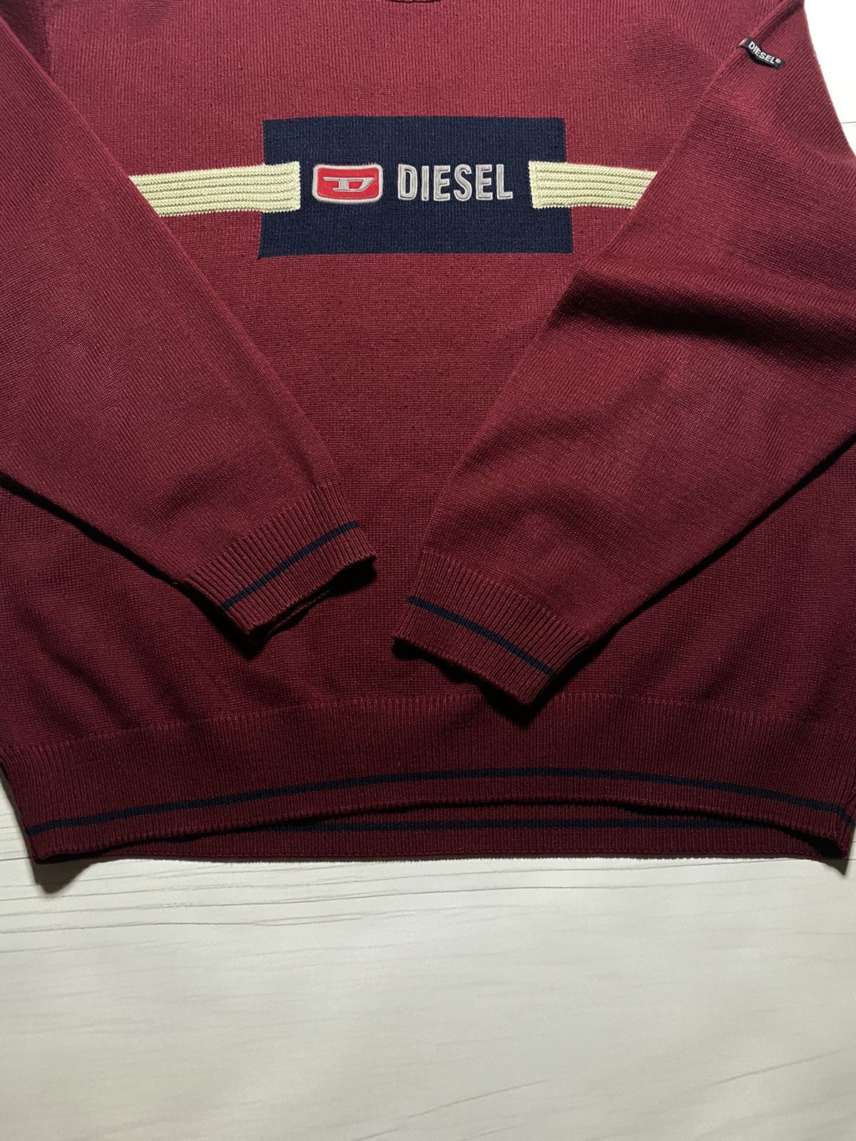 Diesel × Vintage Vintage Diesel Big Logo Box Fit oversize y2k sweater Size US XL / EU 56 / 4 - 6 Thumbnail
