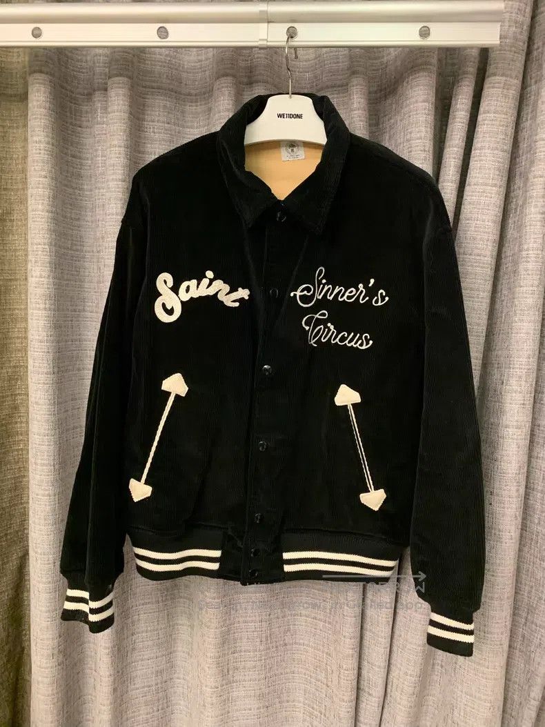 Saint Michael Saint Michael Clown embroidered corduroy jacket jacket Size US M / EU 48-50 / 2 - 2 Thumbnail