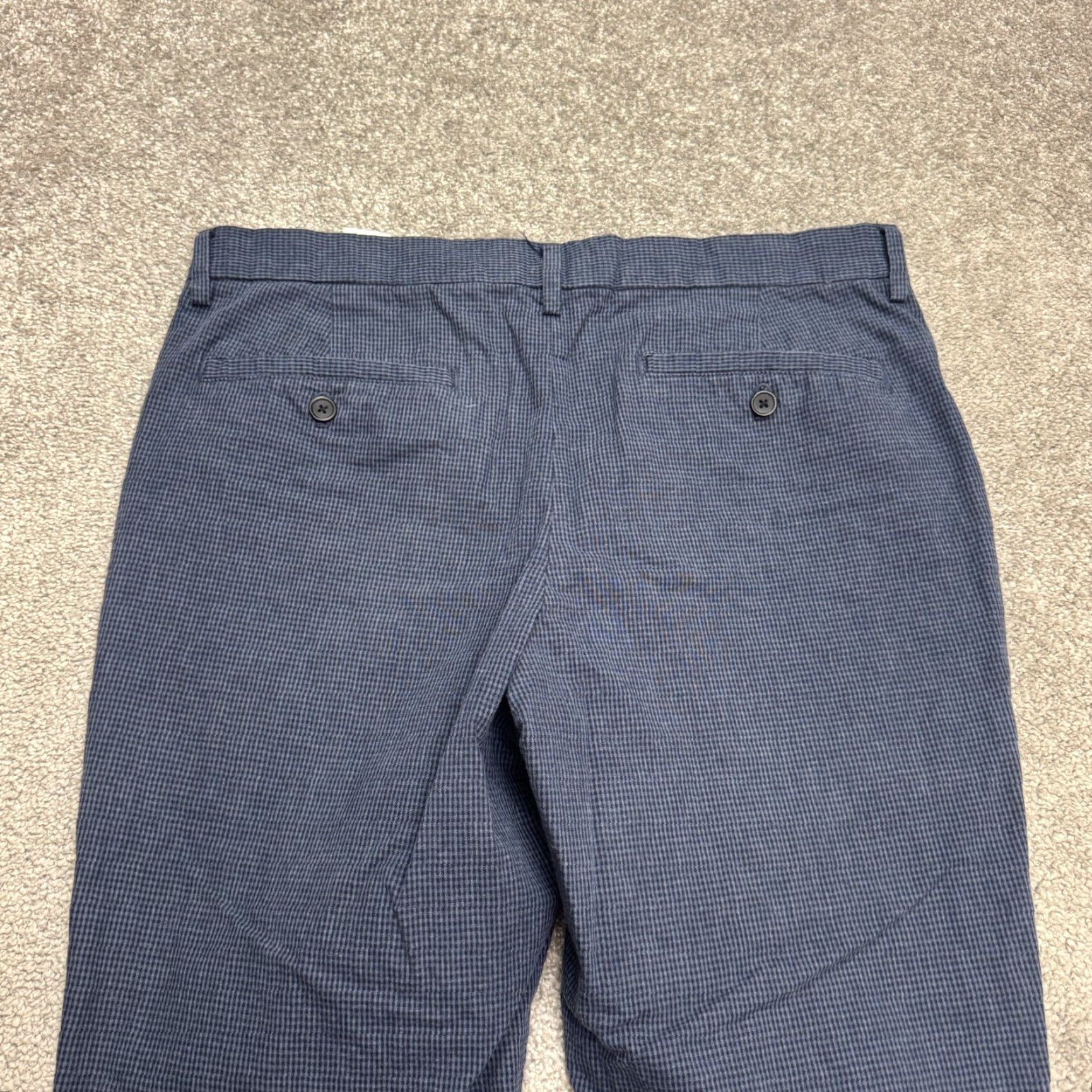 Banana Republic Banana Republic Aiden Fit Chino Pants Mens 33x32 Navy Blue Houndstooth Cotton Shirt or Pants? Size US 33 - 4 Thumbnail