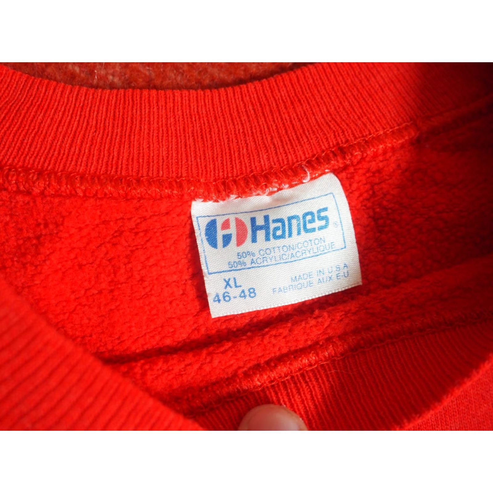 Hanes VINTAGE Hanes Sweatshirt Raglan Pullover USA Golf Crew Neck XL Red Men VTG 80s Size US XL / EU 56 / 4 - 4 Thumbnail