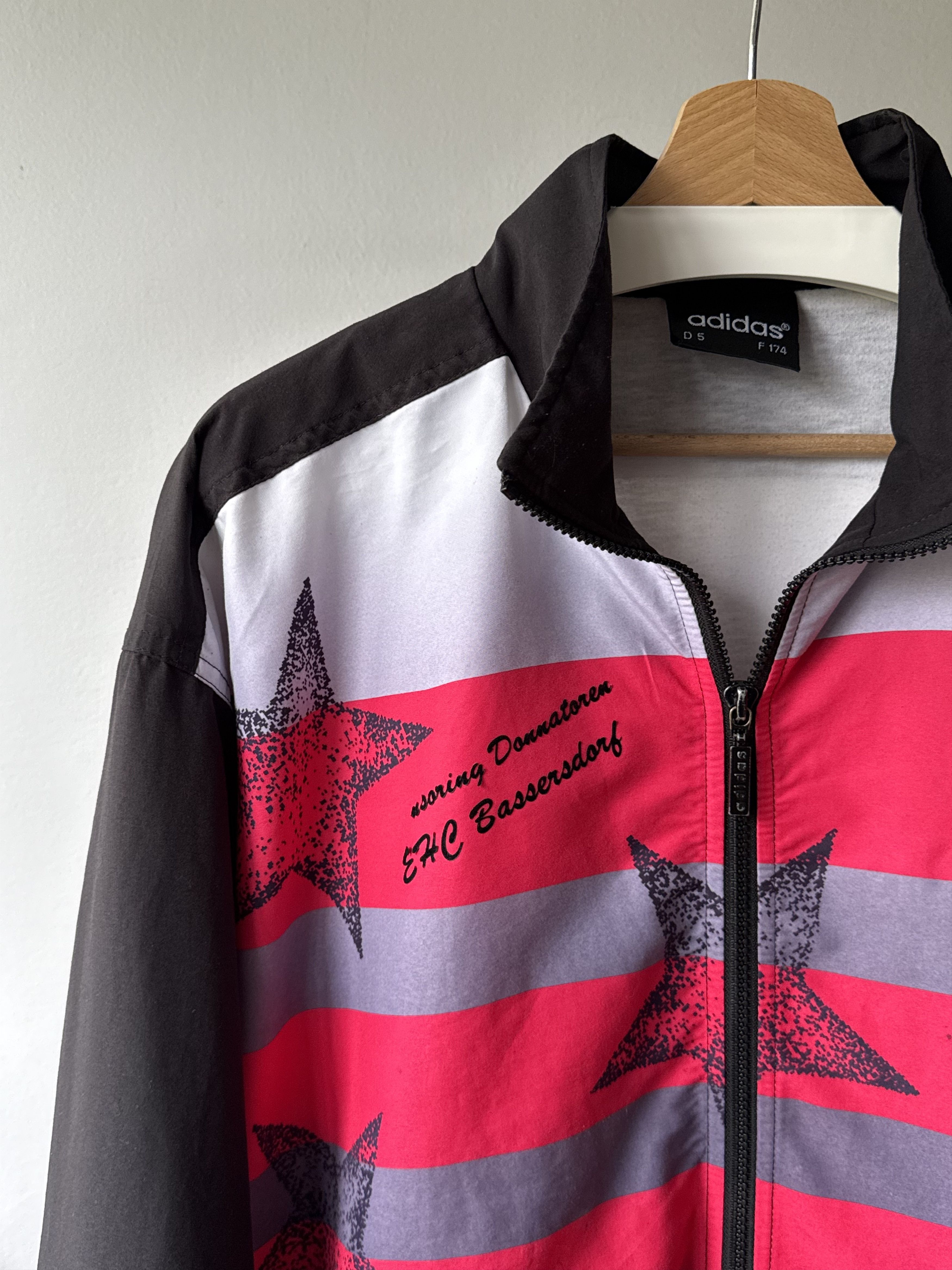 Adidas × NHL × Vintage Vintage Adidas Swiss Hockey Printed Stars Track Top Jacket Size US M / EU 48-50 / 2 - 6 Thumbnail