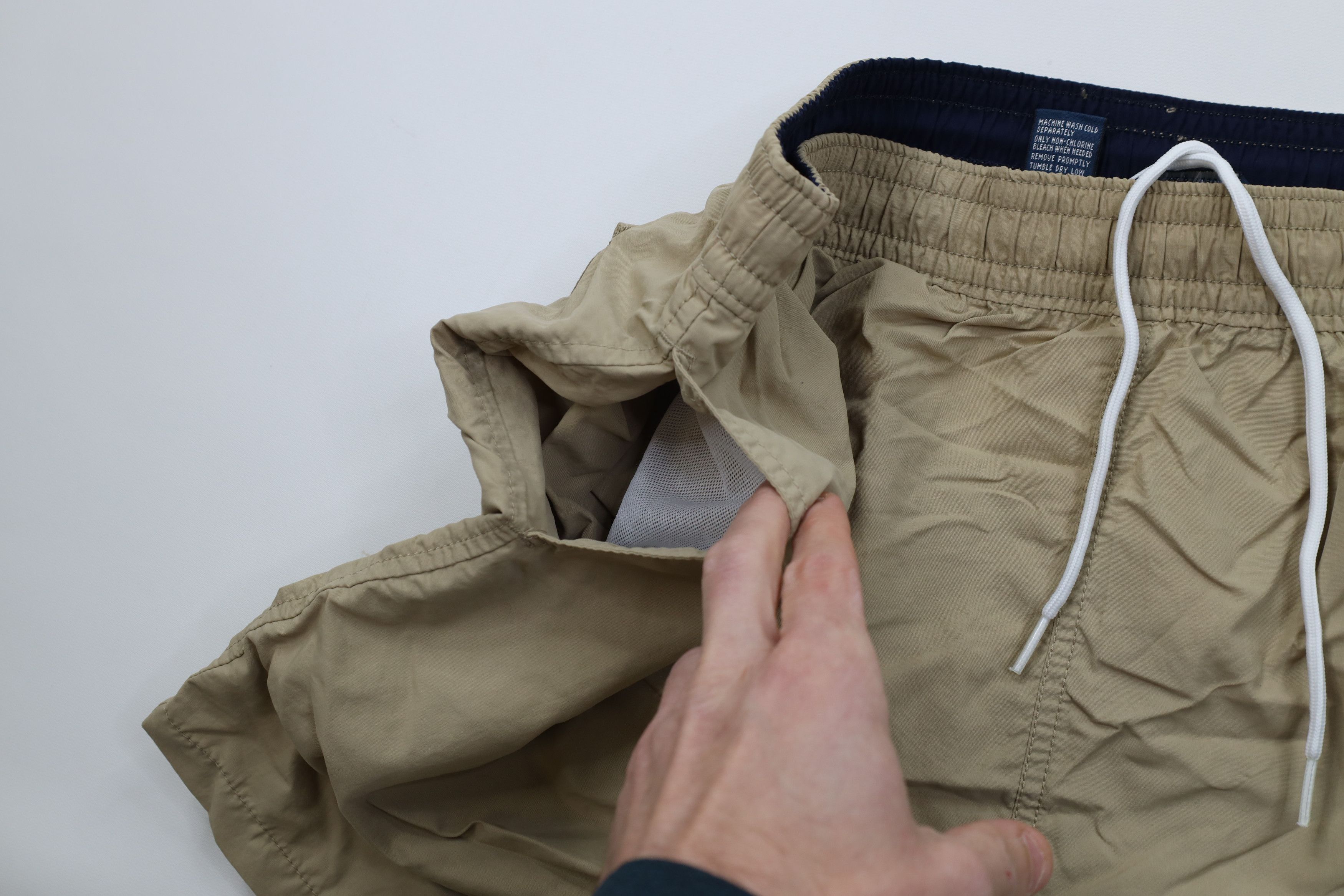 Ralph Lauren Vintage 90s Ralph Lauren Above Knee Shorts Swim Trunks Beige Size US 36 / EU 52 - 6 Thumbnail