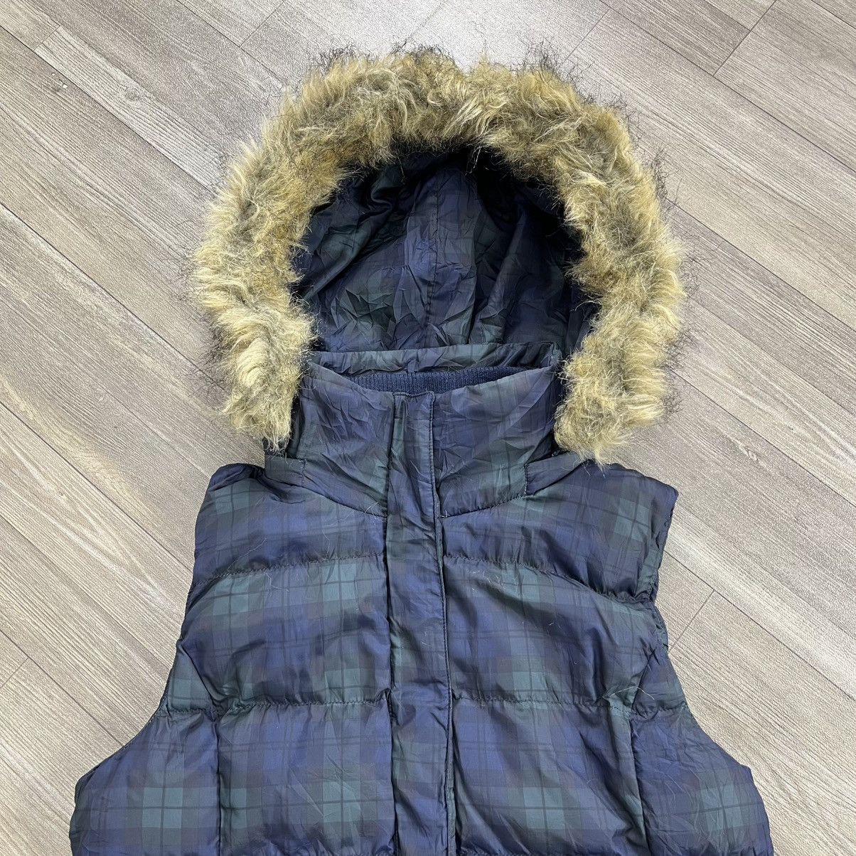 If Six Was Nine 2000s Goa Style Plaid Down Jacket Fur Vest Size US M / EU 48-50 / 2 - 2 Thumbnail