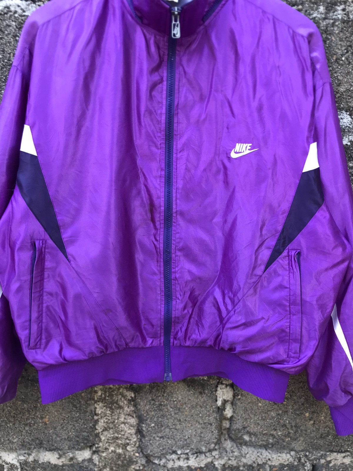 ⚡️Vintage 90s Nike Silver Tag Bomber Track Jacket