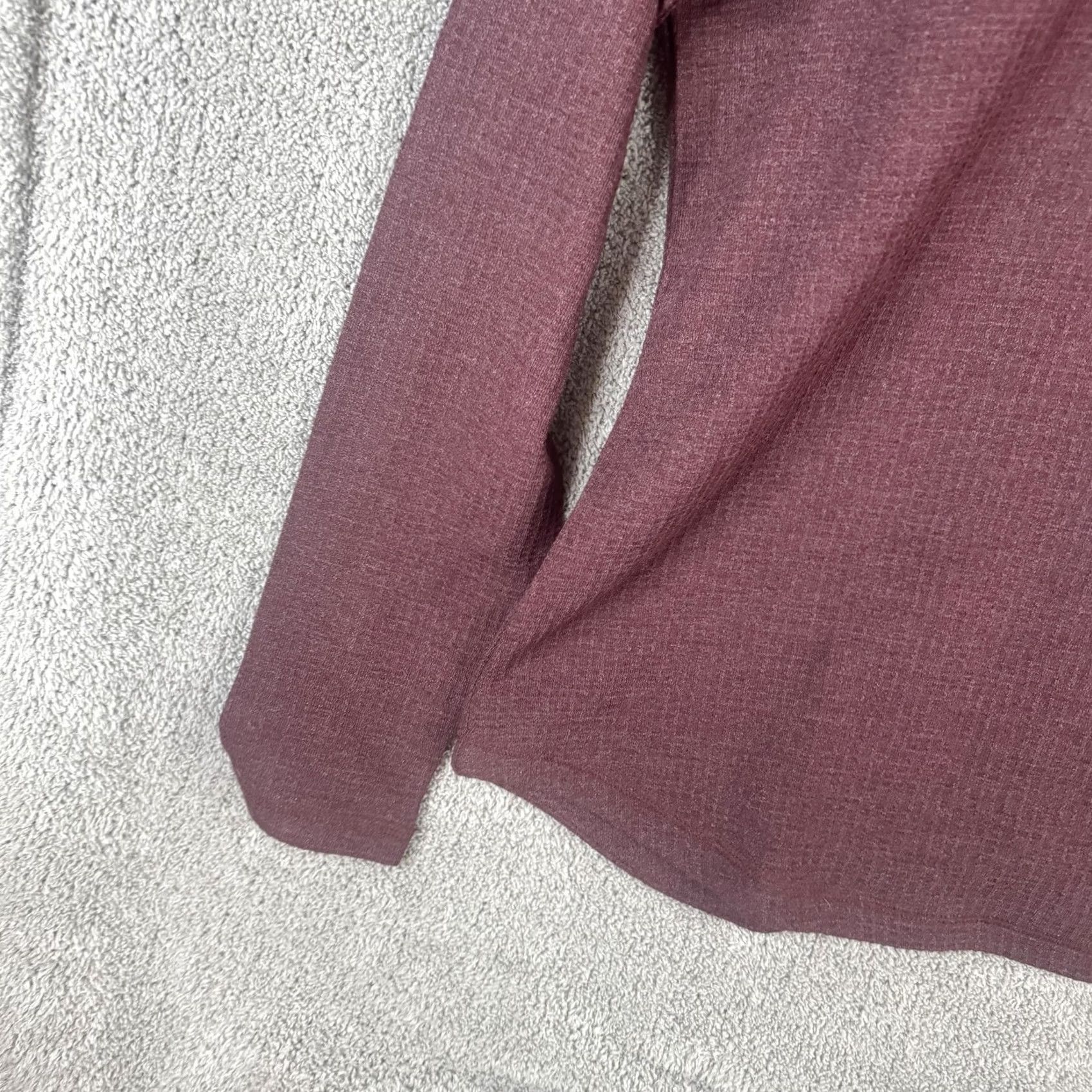 Vintage Columbia Womens 2XL Burgundy Red Waffle Knit Long Sleeve Crewneck Tee Shirt Size XXL / US 16-18 / IT 52-54 - 2 Thumbnail
