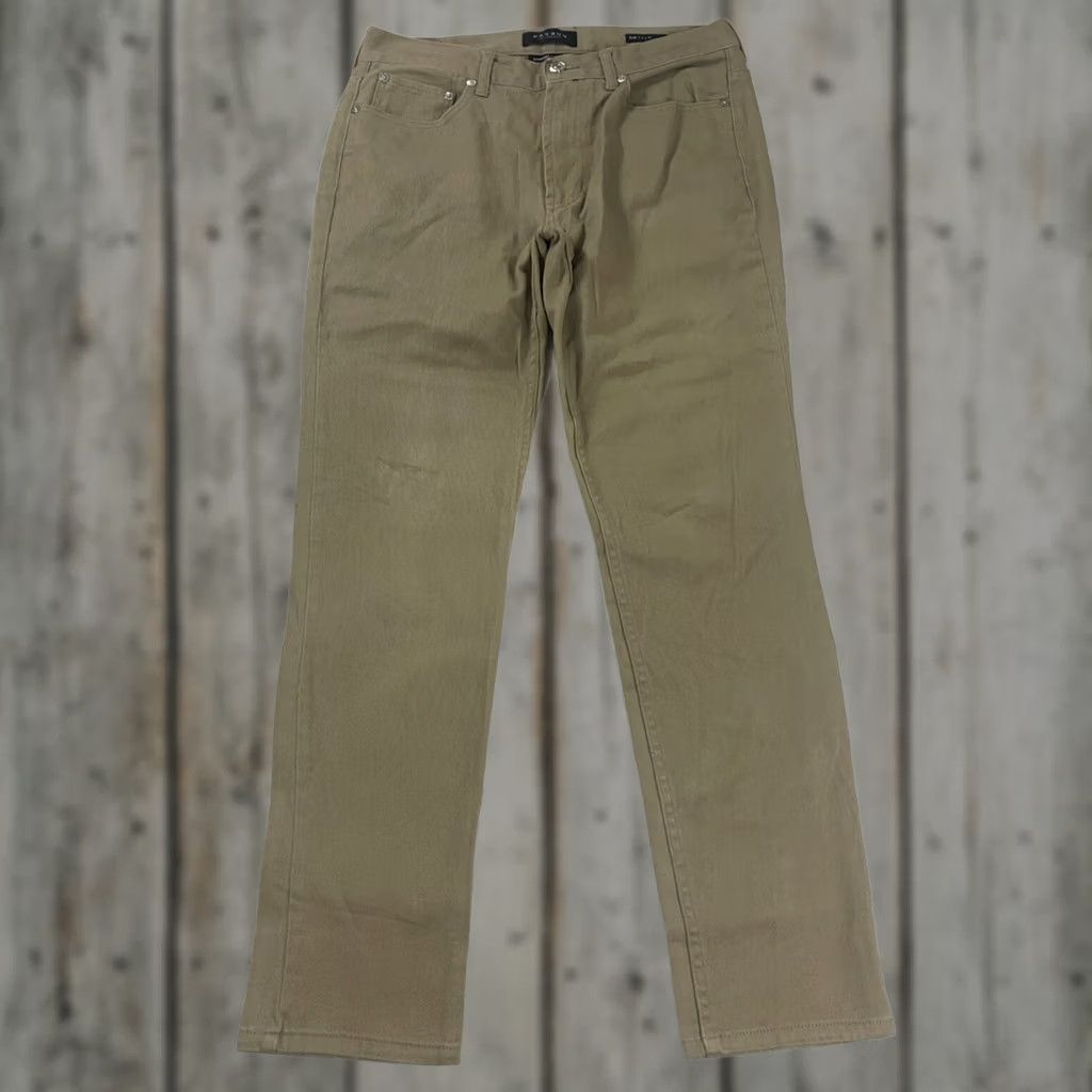 Pacsun Pacsun Slim Khaki Pants Mens 31x32 Comfort Stretch Straight 5-Pocket Beig e Conservative, Flat Front, Regular Size, Cotton-Polyester, 31x32, Pants Size US 31 - 1 Thumbnail