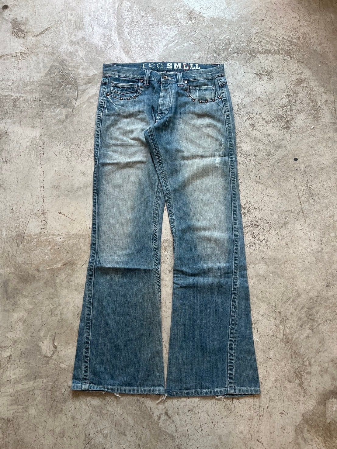 Japanese Brand IKKA Denim Flared Jeans Size US 34 / EU 50 - 2 Thumbnail