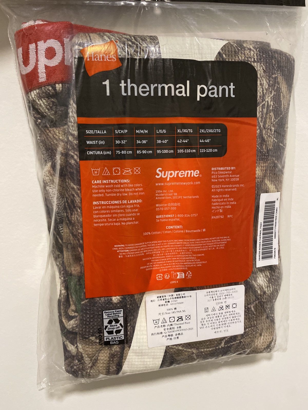 Supreme Supreme Hanes Bones Thermal Pants Size XL Size 36 - 3 Thumbnail