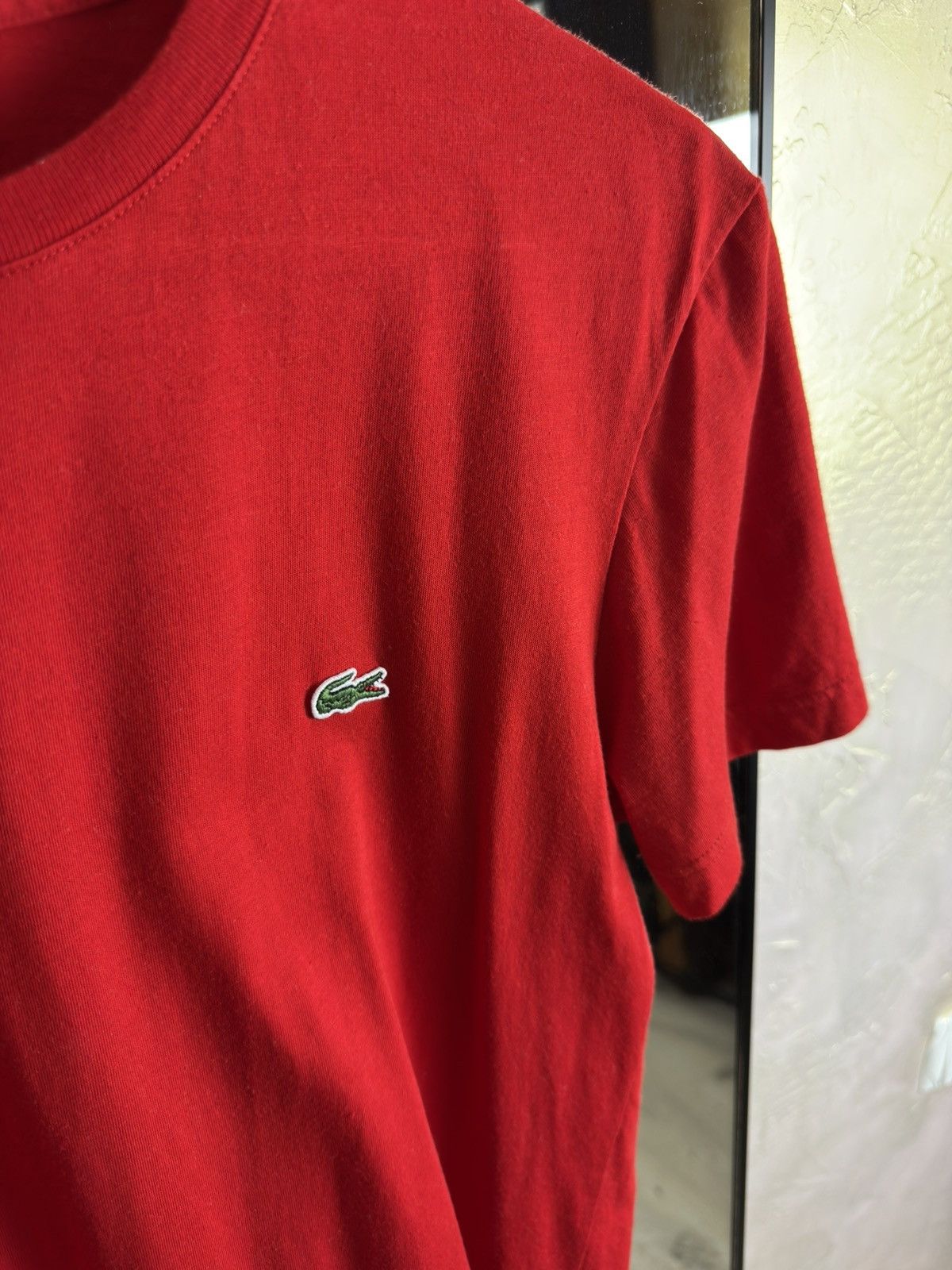 Lacoste Lacoste Red Pima Cotton Regular Fit T-Shirt Size US S / EU 44-46 / 1 - 3 Thumbnail