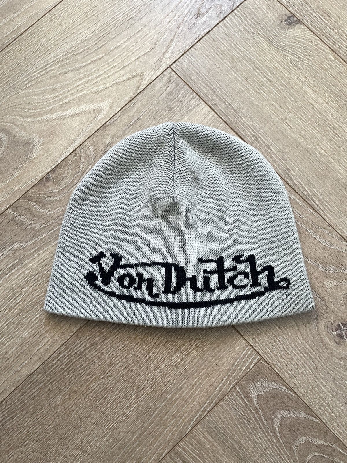 Vintage × Von Dutch Con Dutch Retro 00s Beige Beanie Hat Skate Hiphop Rap Swag Size ONE SIZE - 1 Thumbnail