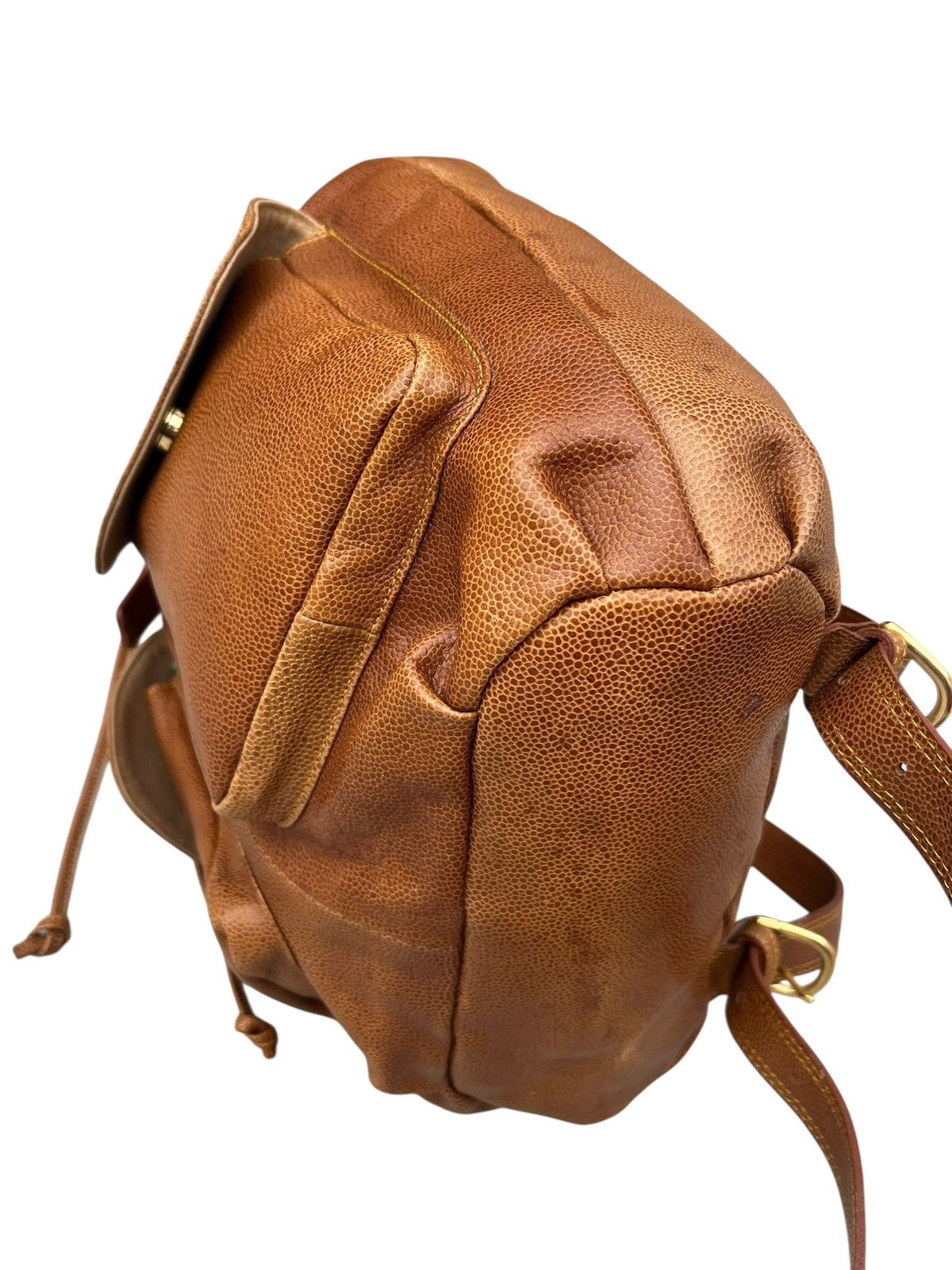 Leather Vintage L’ Homme Femme Leather Backpack Bag Size ONE SIZE - 12 Thumbnail