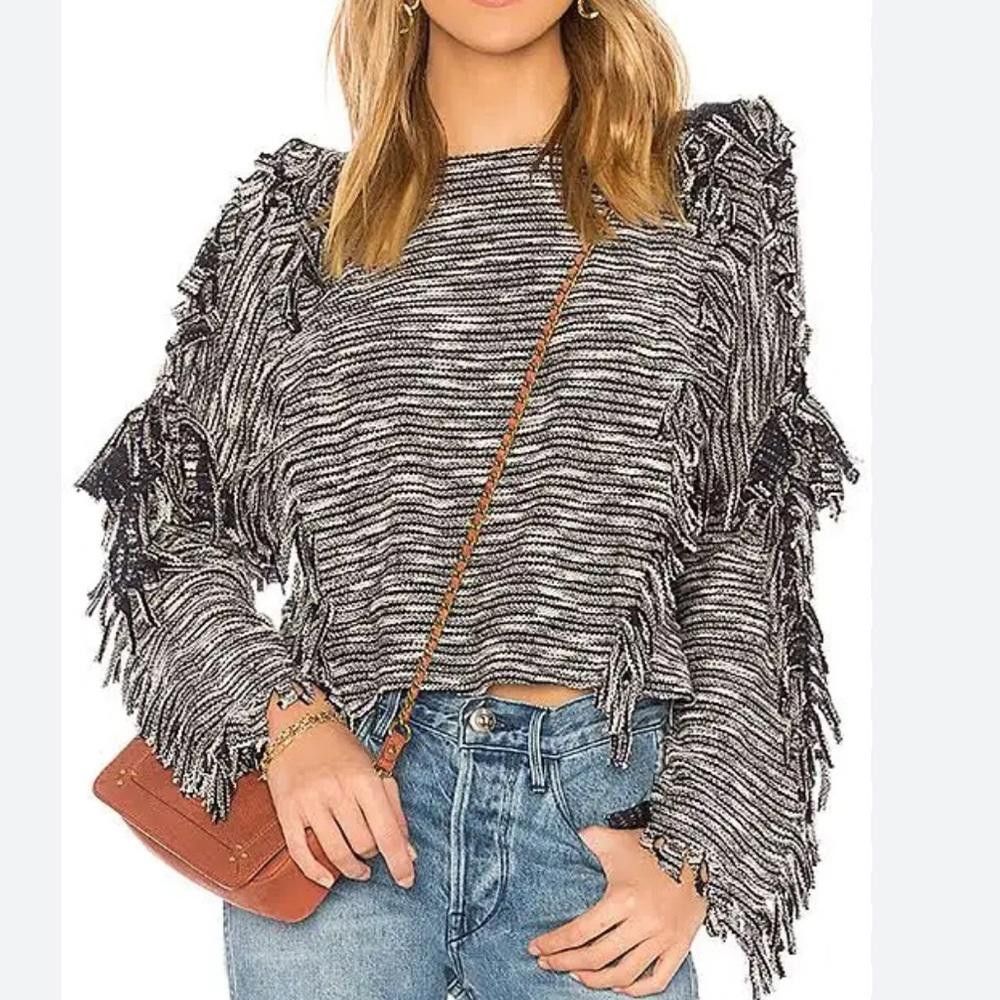 Misa Los Angeles l Karine Fringe Sweater XS