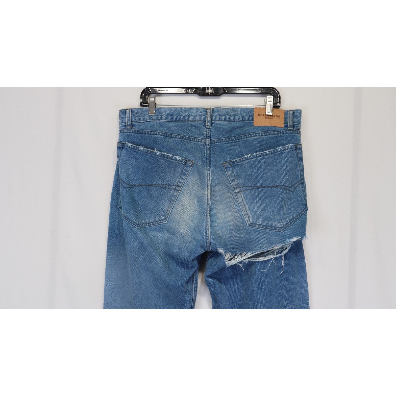 Balenciaga o1rshd1 Japanese Indigo Denim Normal Fit Pants Electric Blue Size US 31 - 10 Thumbnail