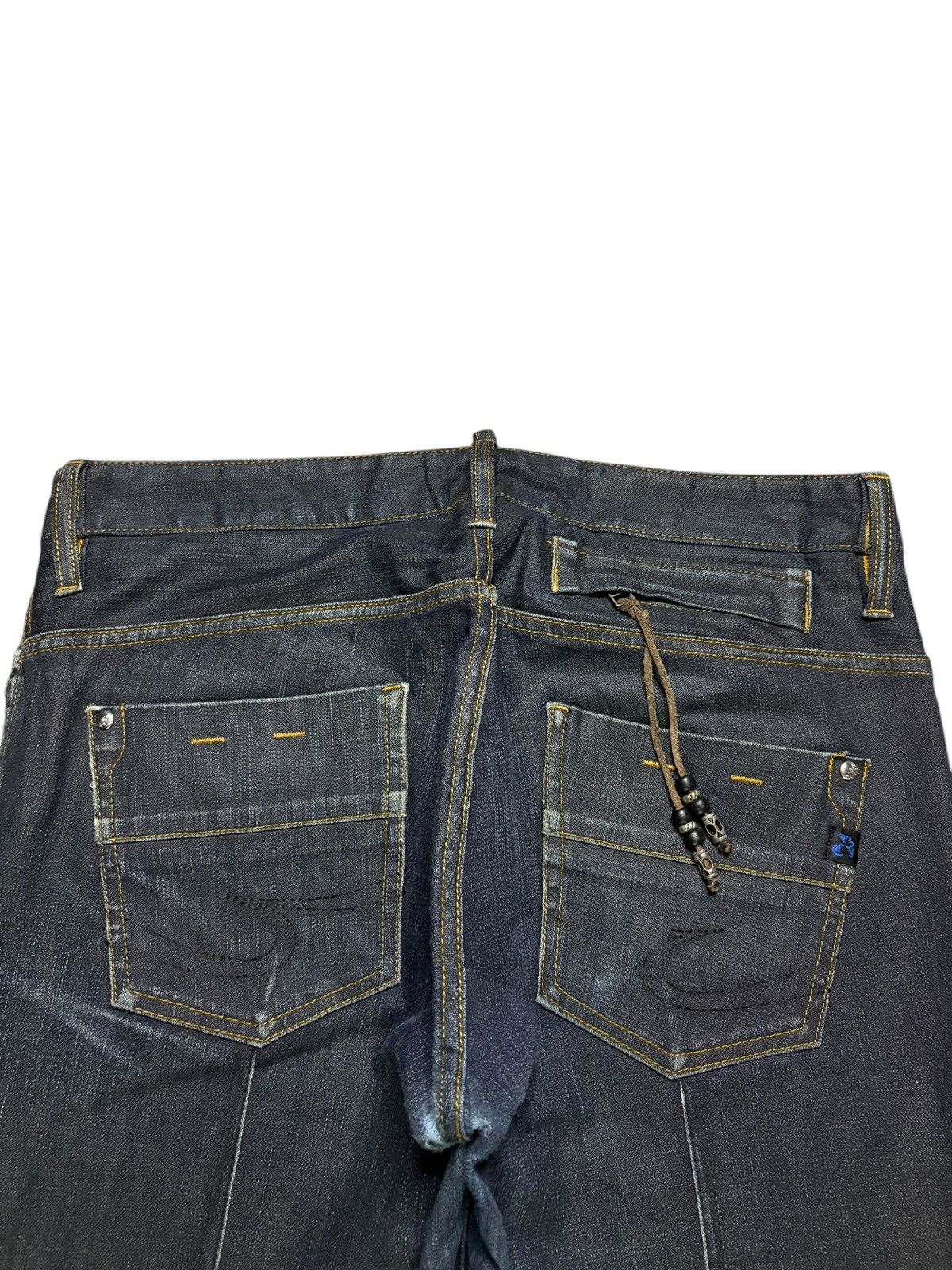 Japanese Brand × Tornado Mart Vintage Japanese Brand Mud Wash Distressed Rip Flare Jean Size US 34 / EU 50 - 8 Thumbnail