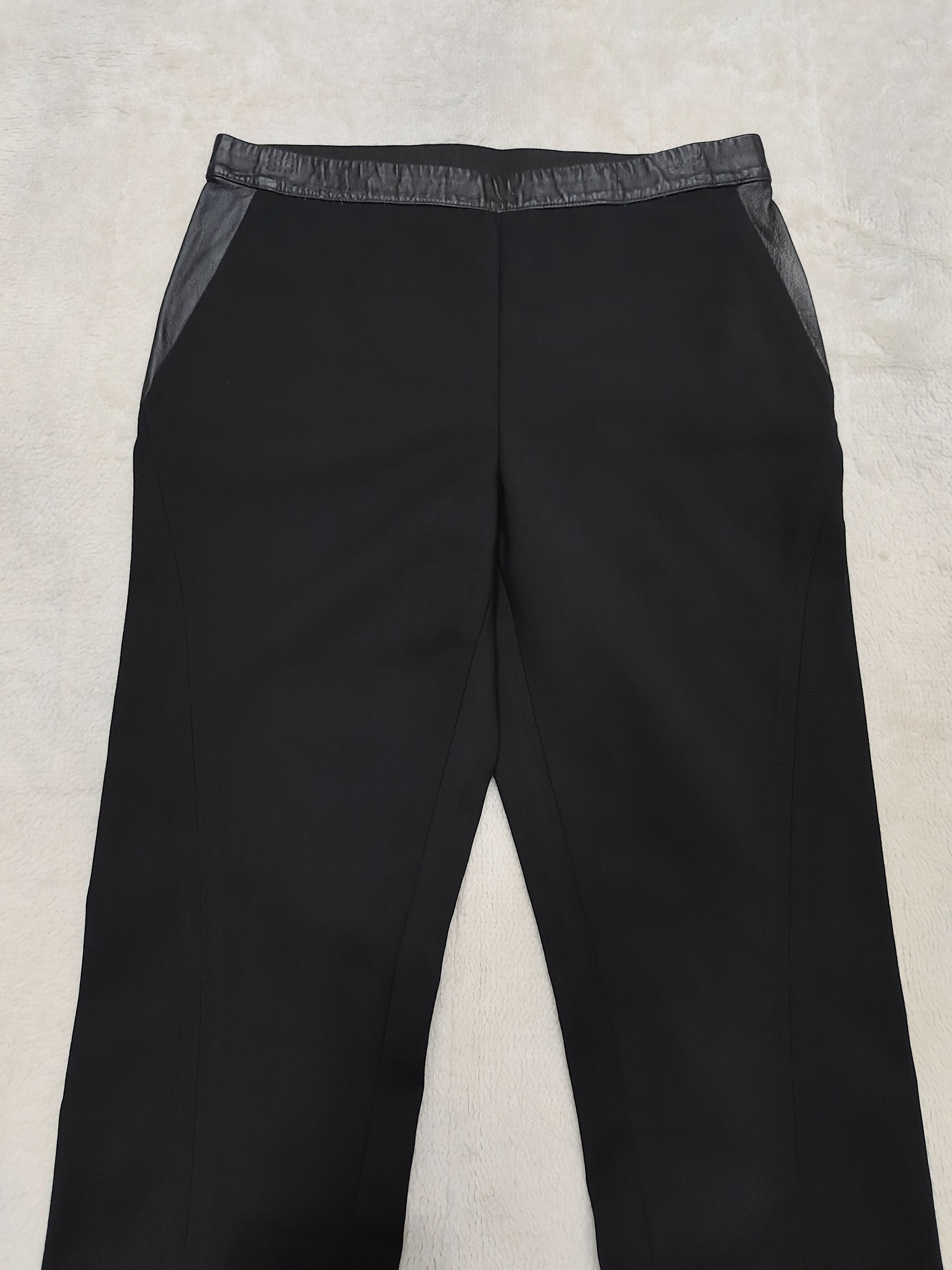 Faith Connexion Faith Connexion❤️‍🔥Tapered Rock Luxe Leather Trim Trousers Size 27" / US 4 / IT 40 - 2 Thumbnail