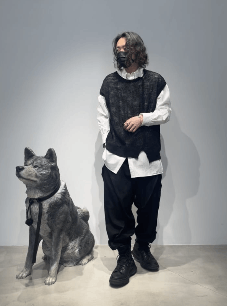 Yohji Yamamoto Yohji Yamamoto Pour Homme - PATTERN VEST Knitwear Size US L / EU 52-54 / 3 - 7 Thumbnail