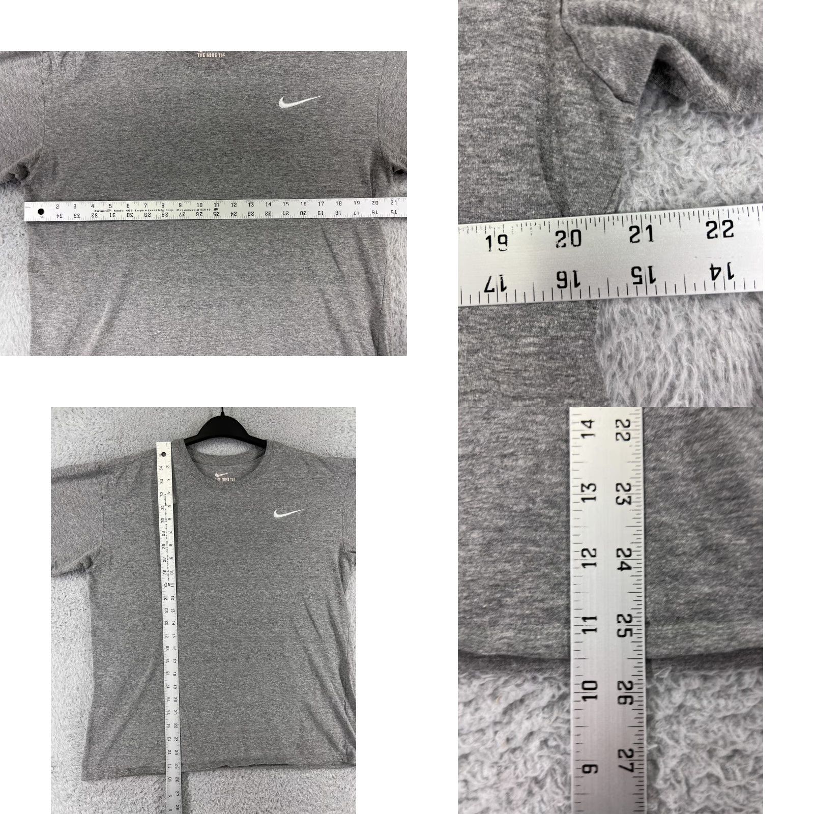 Nike Nike Shirt Mens Medium Gray Short Sleeve Crew Neck Embroidered Swoosh Cotton Size US M / EU 48-50 / 2 - 9 Thumbnail