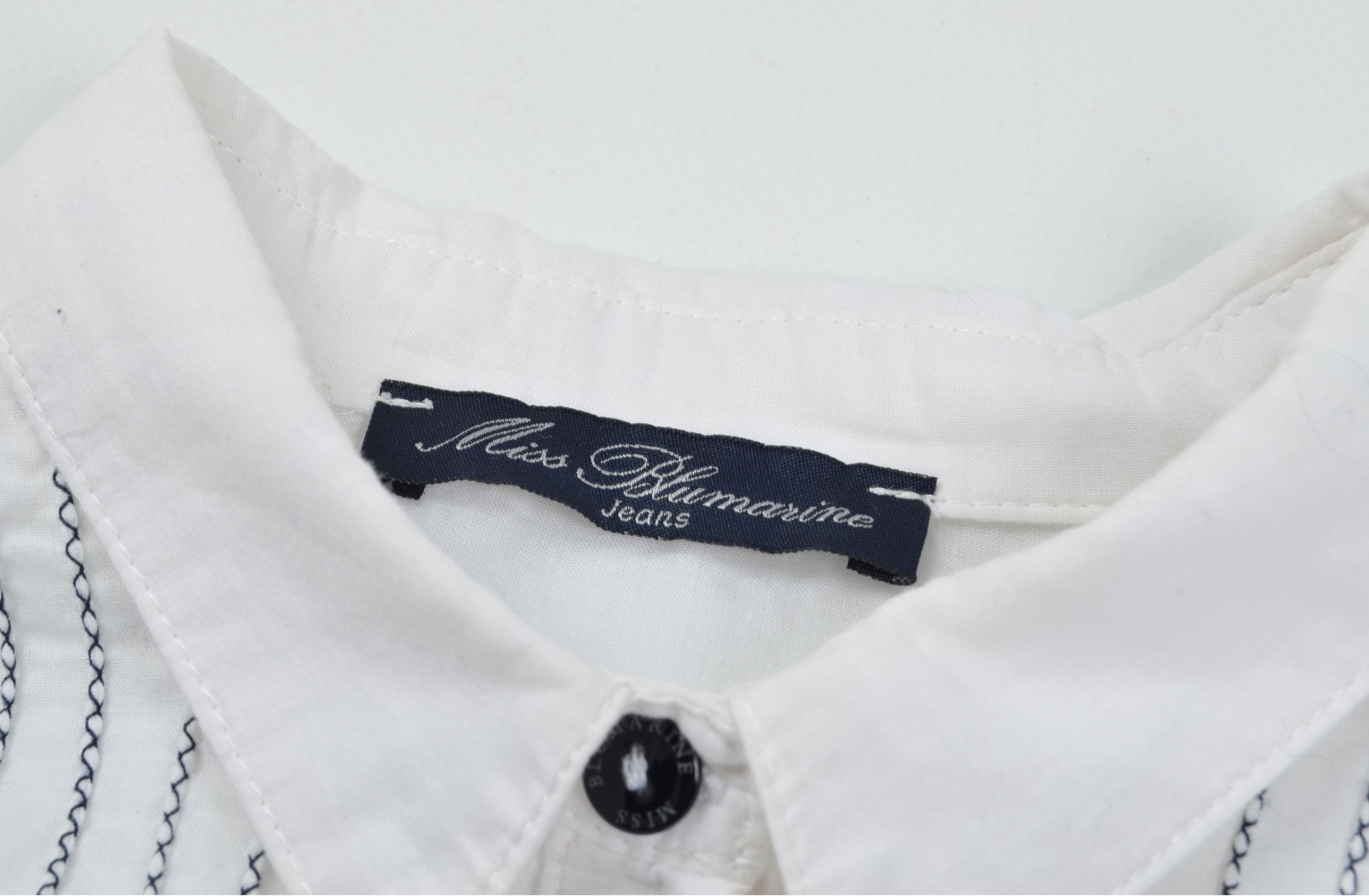Blumarine × Vintage Miss Blumarine Y2K Cottage Embroidered Shirt Blouse Size XS / US 0-2 / IT 36-38 - 8 Thumbnail