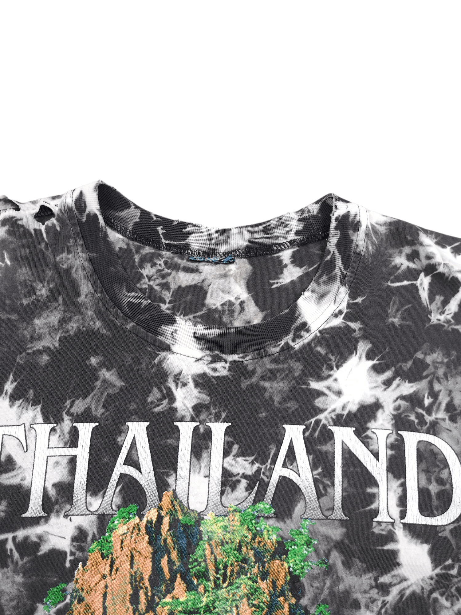 Vintage 💎 Vintage Thrashed Distressed Bleached Dye Thailand Tshirt Size US XL / EU 56 / 4 - 6 Thumbnail