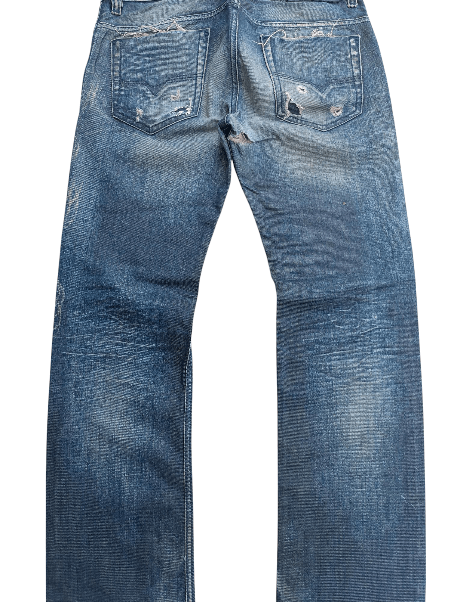 Diesel × Vintage Vintage Diesel Distressed Whiskers Faded Denim E264 Size US 32 / EU 48 - 8 Thumbnail