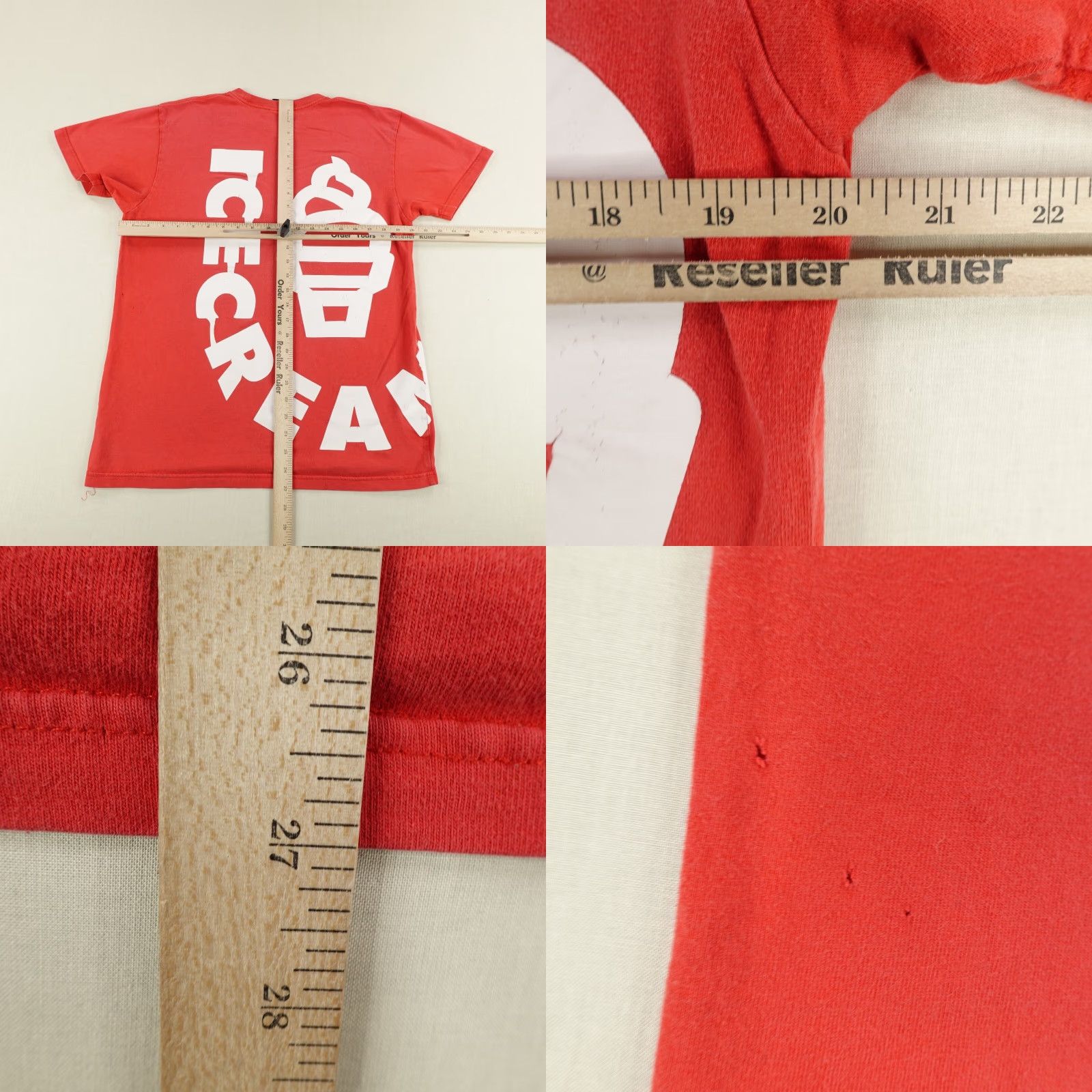 Vintage Ice Cream Shirt Mens Medium Red White Skateboard Skater Streetwear Crewneck Hip Hop Size US M / EU 48-50 / 2 - 8 Thumbnail