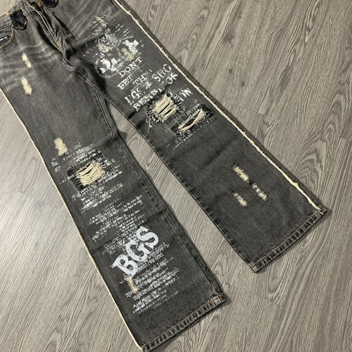 Other BERNINGS-SHO DISTRESSED FLARE JEANS Size 30" / US 8 / IT 44 - 3 Thumbnail