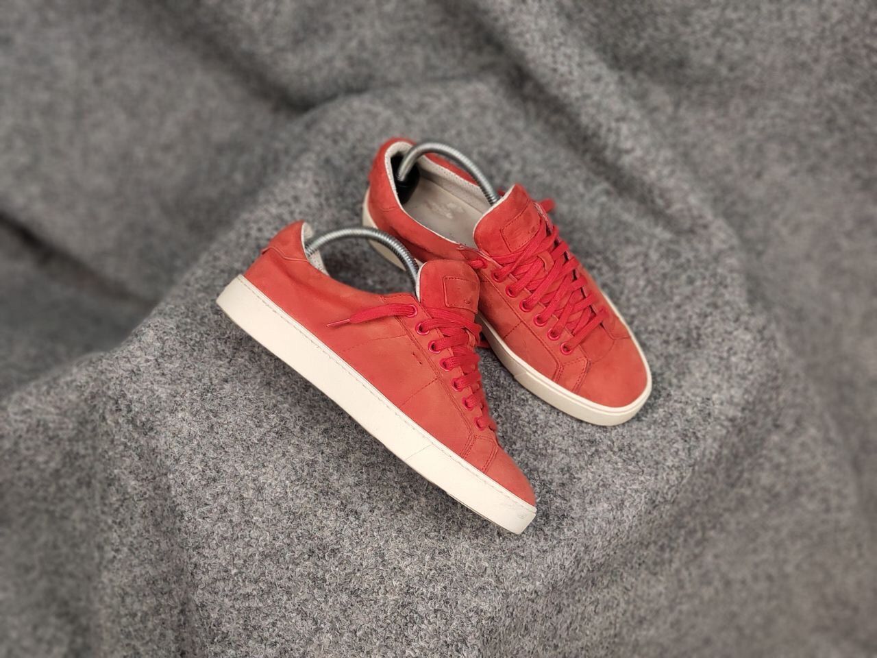 Santoni Santoni Design Orange women's Leather suede Classic Sneakers Size US 7 / IT 37 - 6 Thumbnail