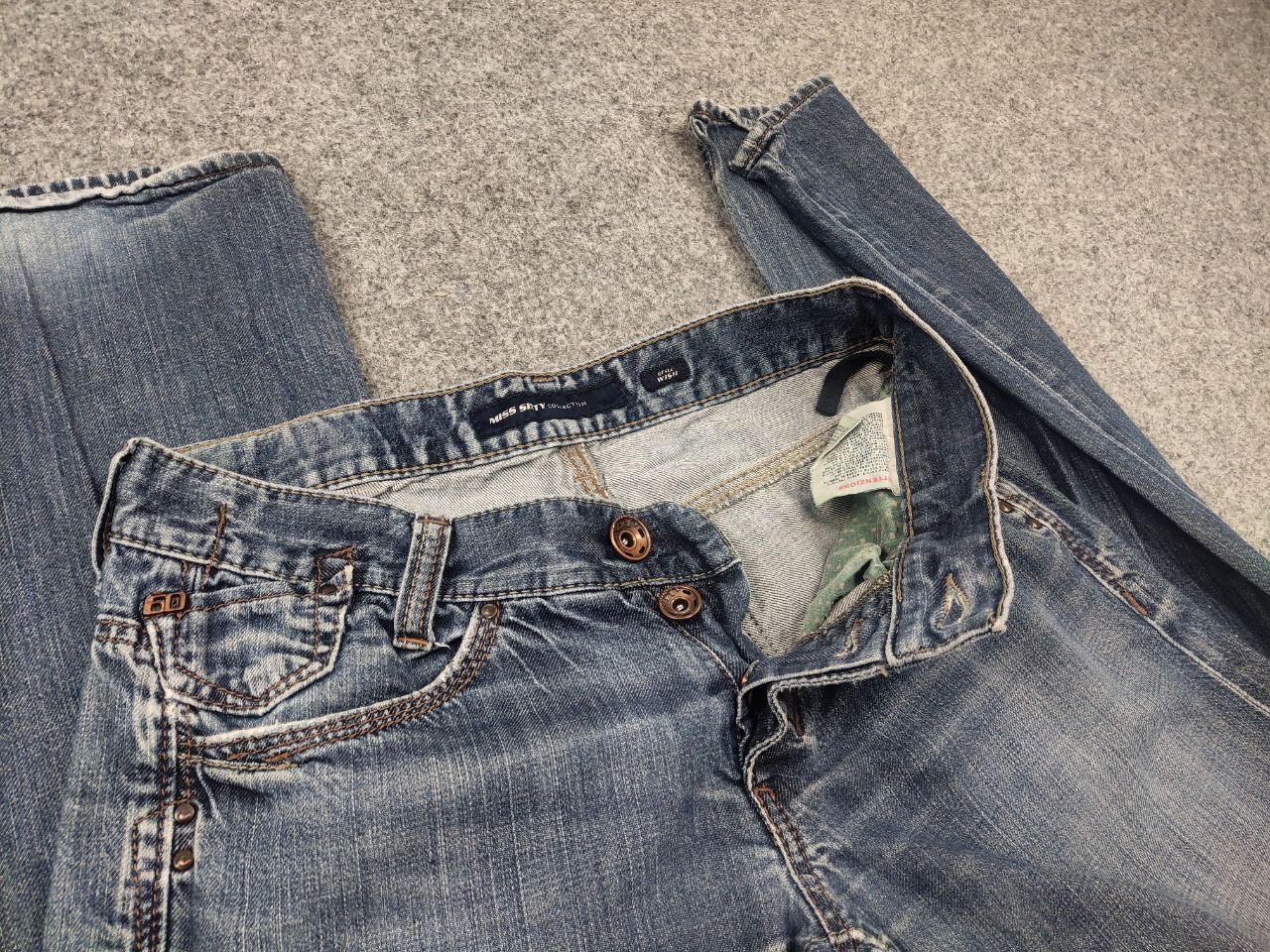 Miss Sixty Vintage Y2k Style Miss Sixty Faded Denim Jeans Tapered Fit Size 28" / US 6 / IT 42 - 14 Thumbnail