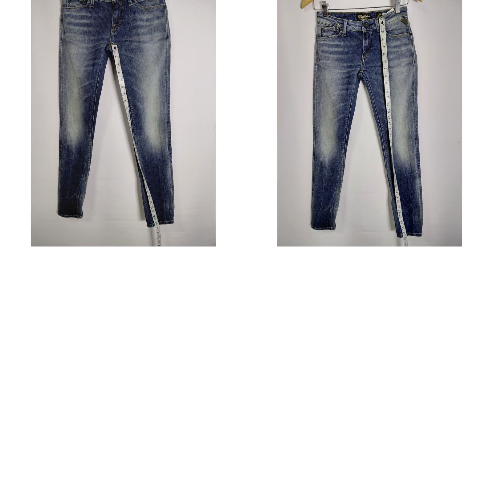 Replay Replay Blue Jeans Skinny Slim Women 25 Denim Cotton Solid Mid Wash Fashion Pants Size 42" / US 20 - 10 Thumbnail