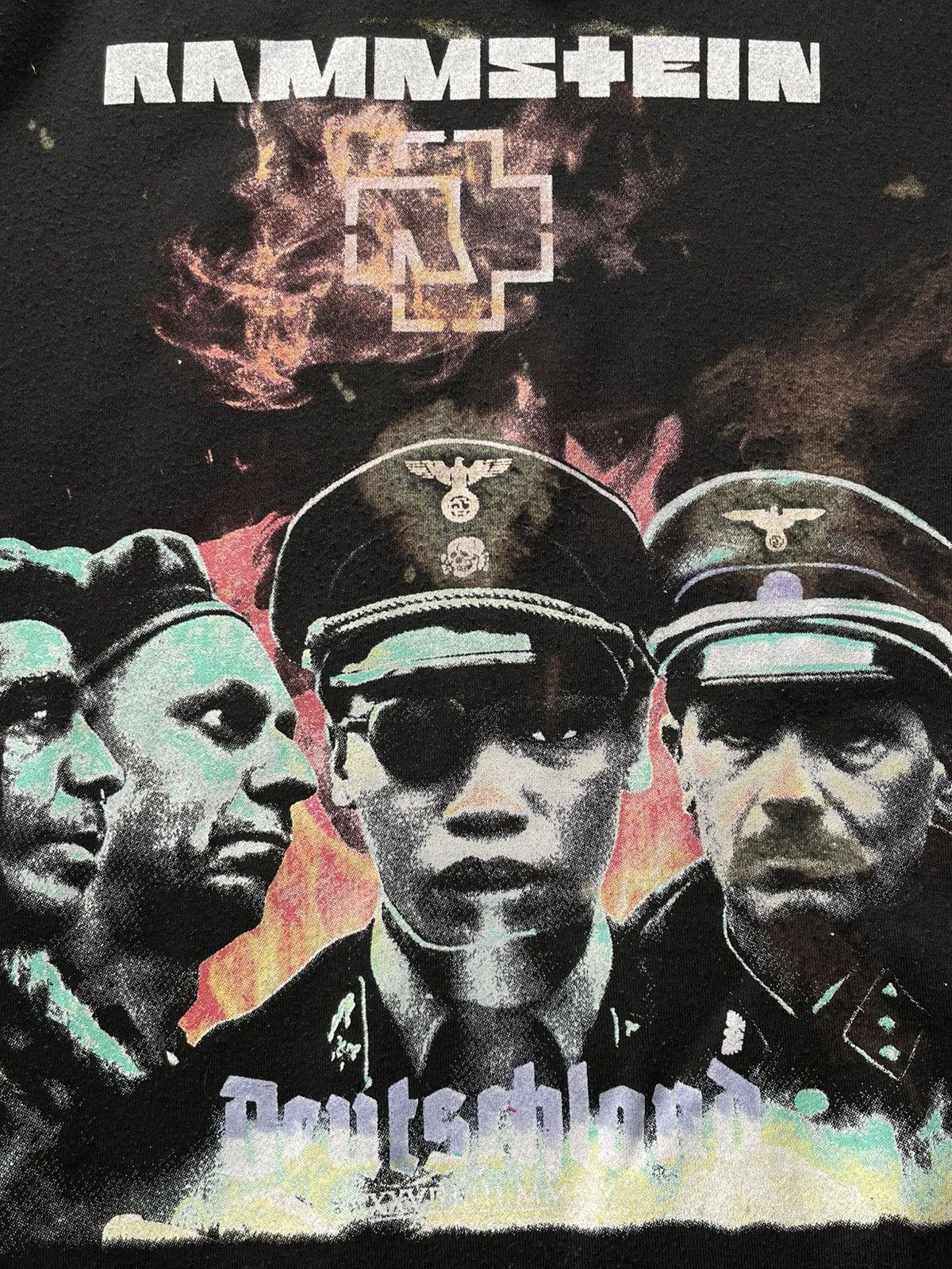 Band Tees Vintage 00’s Rammstein Band Deutschland Hoodie Faded RARE Size US L / EU 52-54 / 3 - 5 Thumbnail