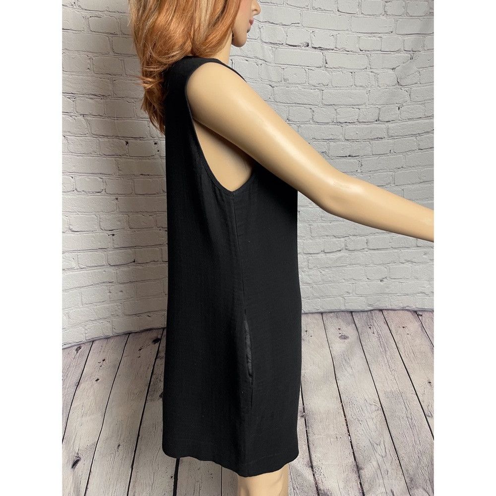 L'AGENCE New L'Agence Cotton Wool Black Sleeveless Dress Size M Size M / US 6-8 / IT 42-44 - 3 Thumbnail