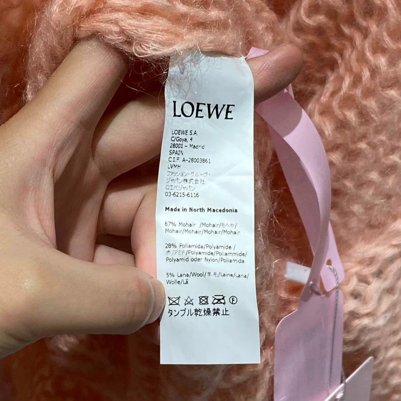 Loewe LOEWE Pink lace front logo cashmere knit sweater Size S / US 4 / IT 40 - 4 Thumbnail