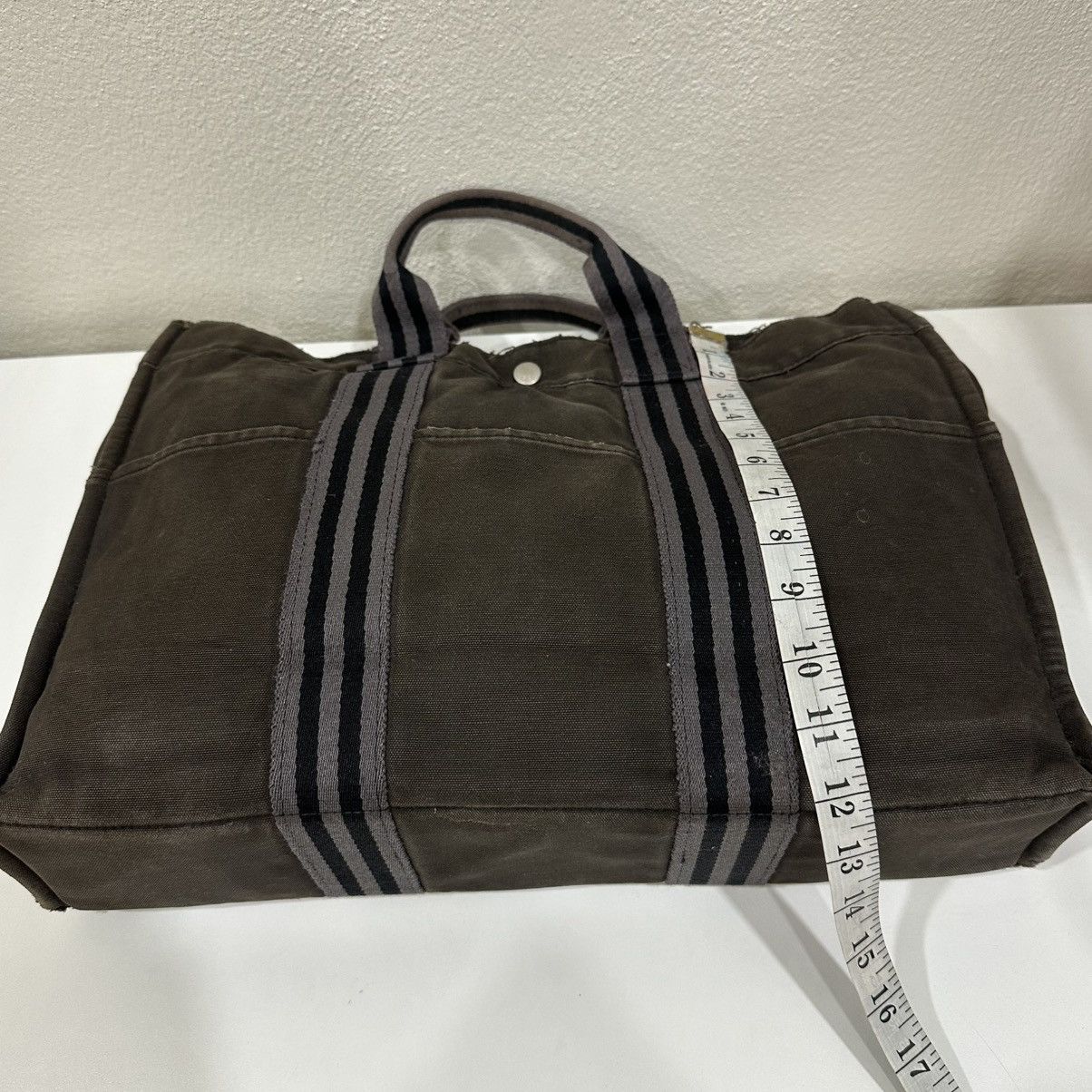 Hermes ‼️LASTDROP‼️ HERMES FOURRE TOUT CANVAS HAND TOTE BAG Size ONE SIZE - 9 Thumbnail