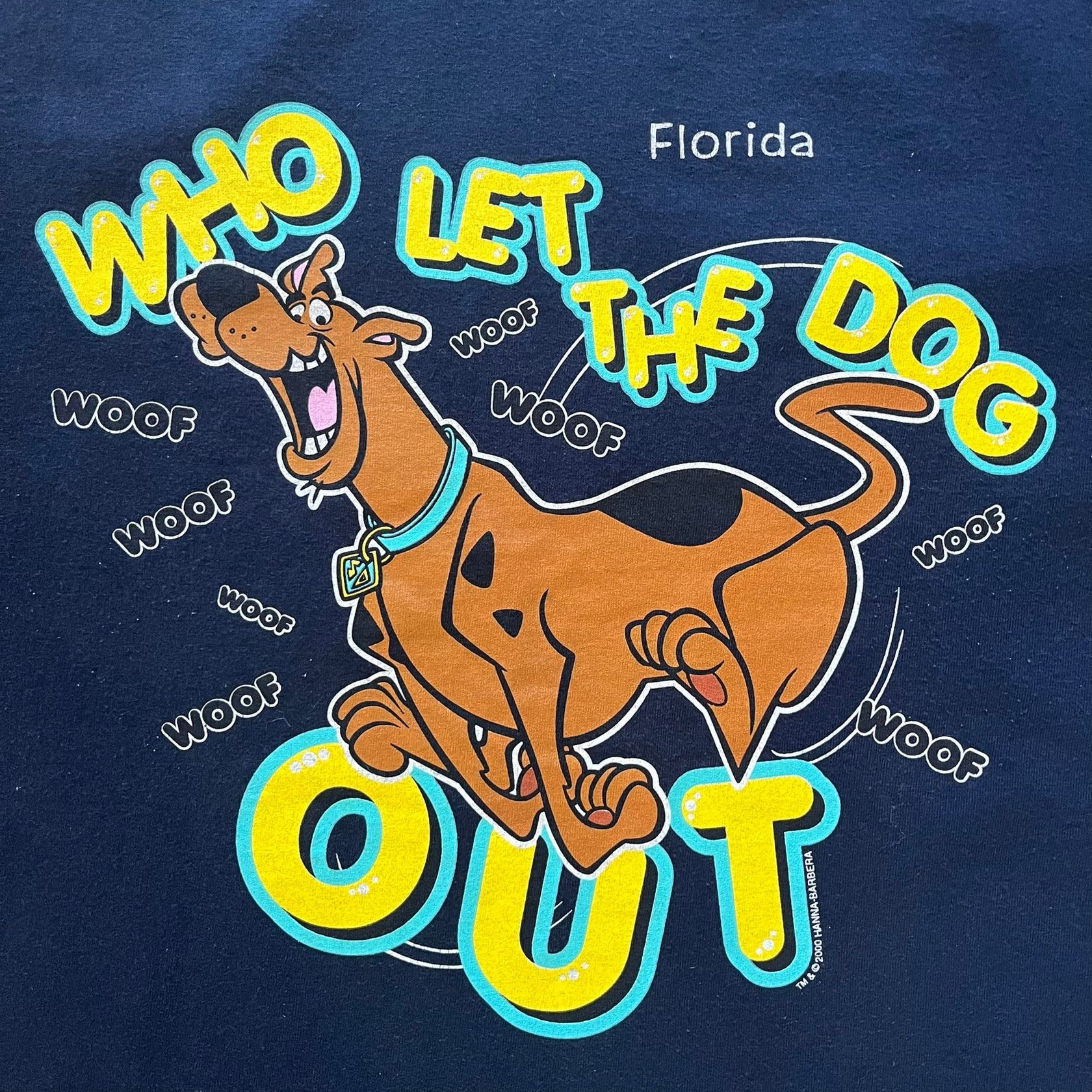 Vintage Scooby-Doo "Who Let The Dog Out" 2000 Tee Size US M / EU 48-50 / 2 - 2 Thumbnail