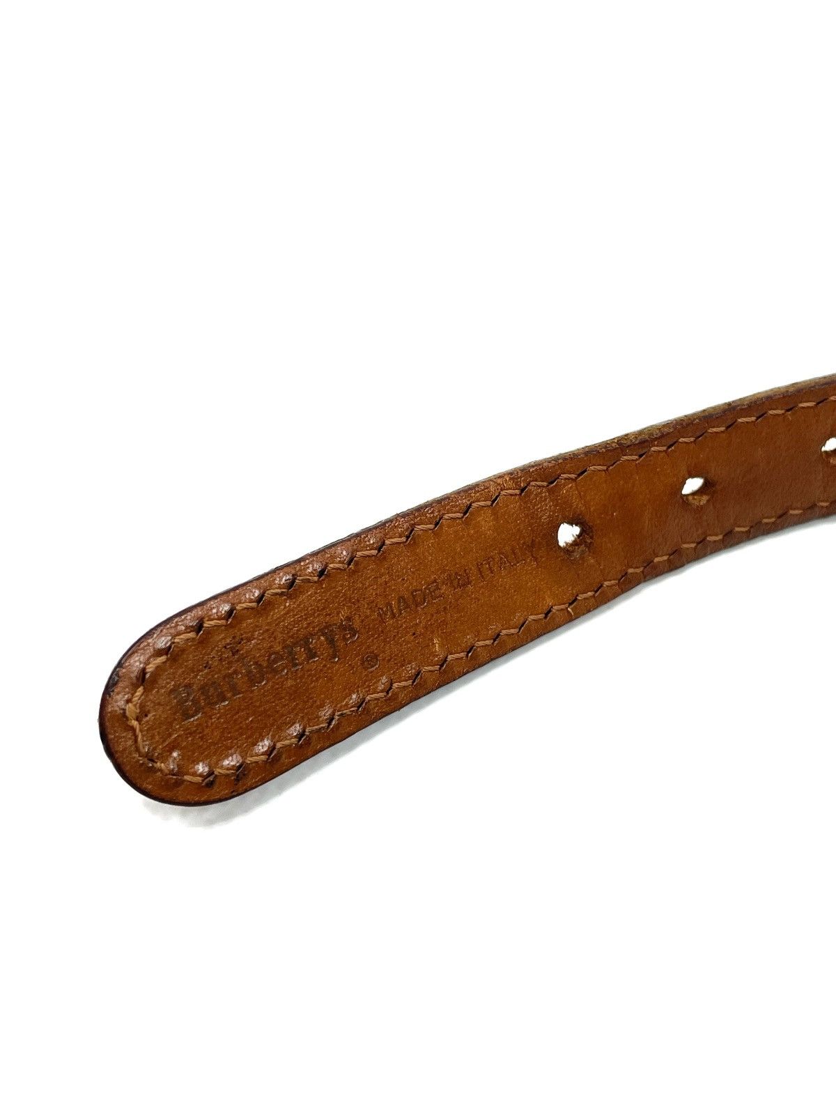 Burberry Vintage Burberrys Leather Belt – Made in Italy Size ONE SIZE - 8 Thumbnail